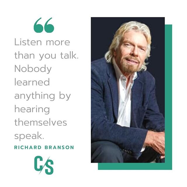 Richard Branson preaches that you should listen more than you speak so you can learn. It's how he has been successful in his career and it is how you can be successful in yours. ⠀
⠀
Listen to episode 7 of the Career Smartcuts podcast to learn the bes