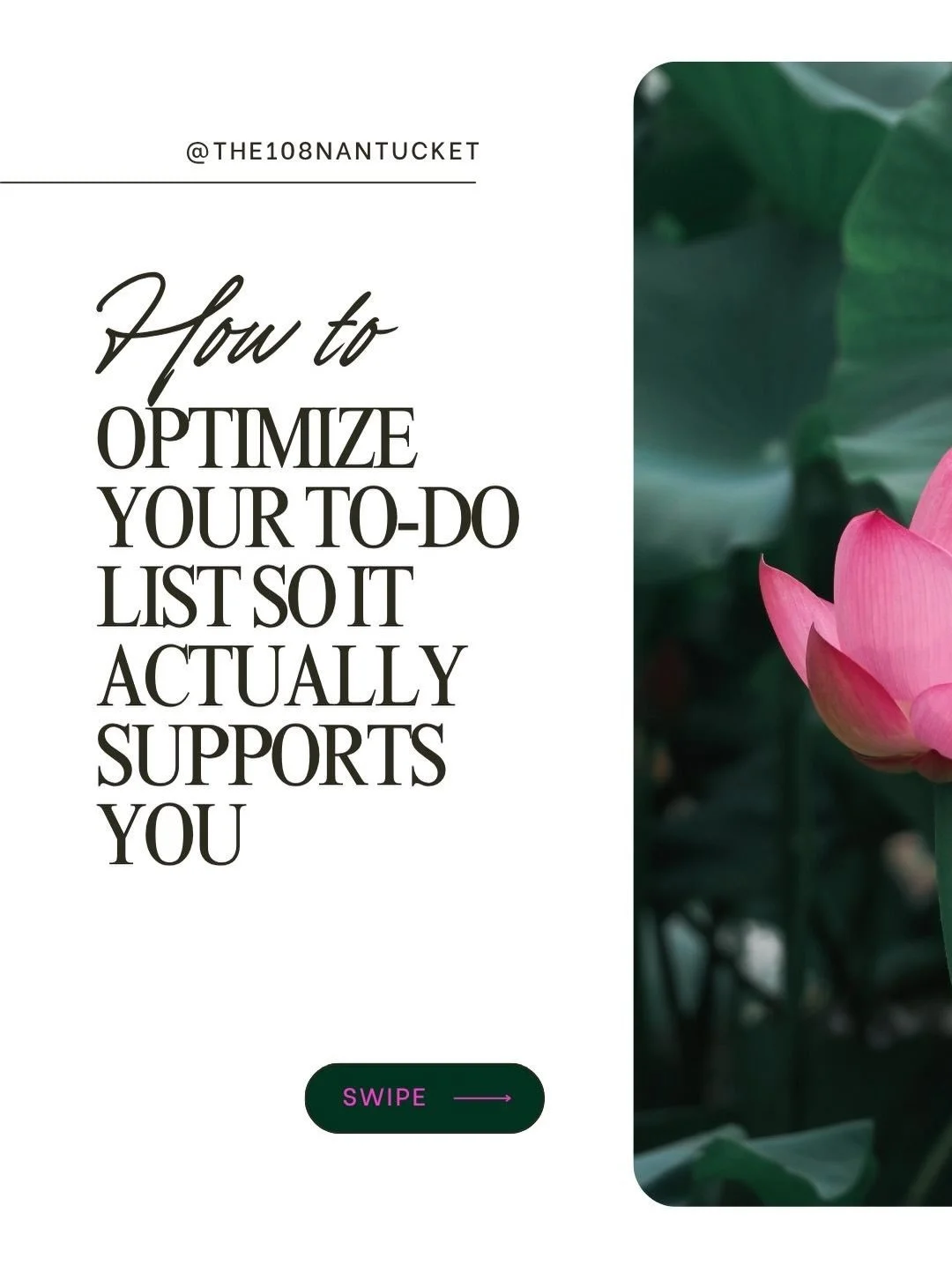 Your to do list might be working against you. 🌿

Most business owners try to do everything at once and end up stuck before they even begin.

Swipe through to see 7 ways to make your list work for you: your focus, your energy, and your momentum.

✨ T