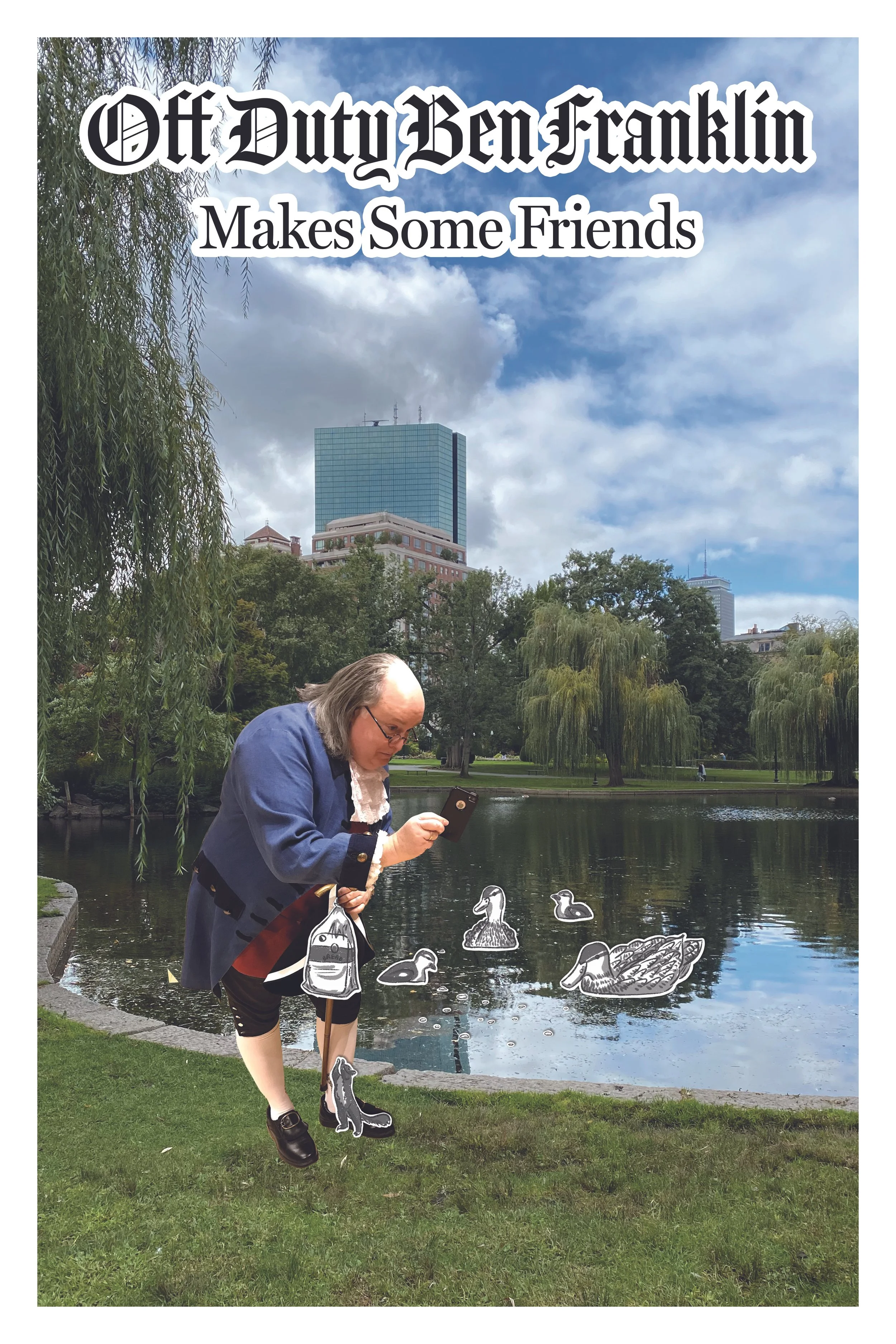Off Duty Ben Franklin Makes Some Friends.jpg