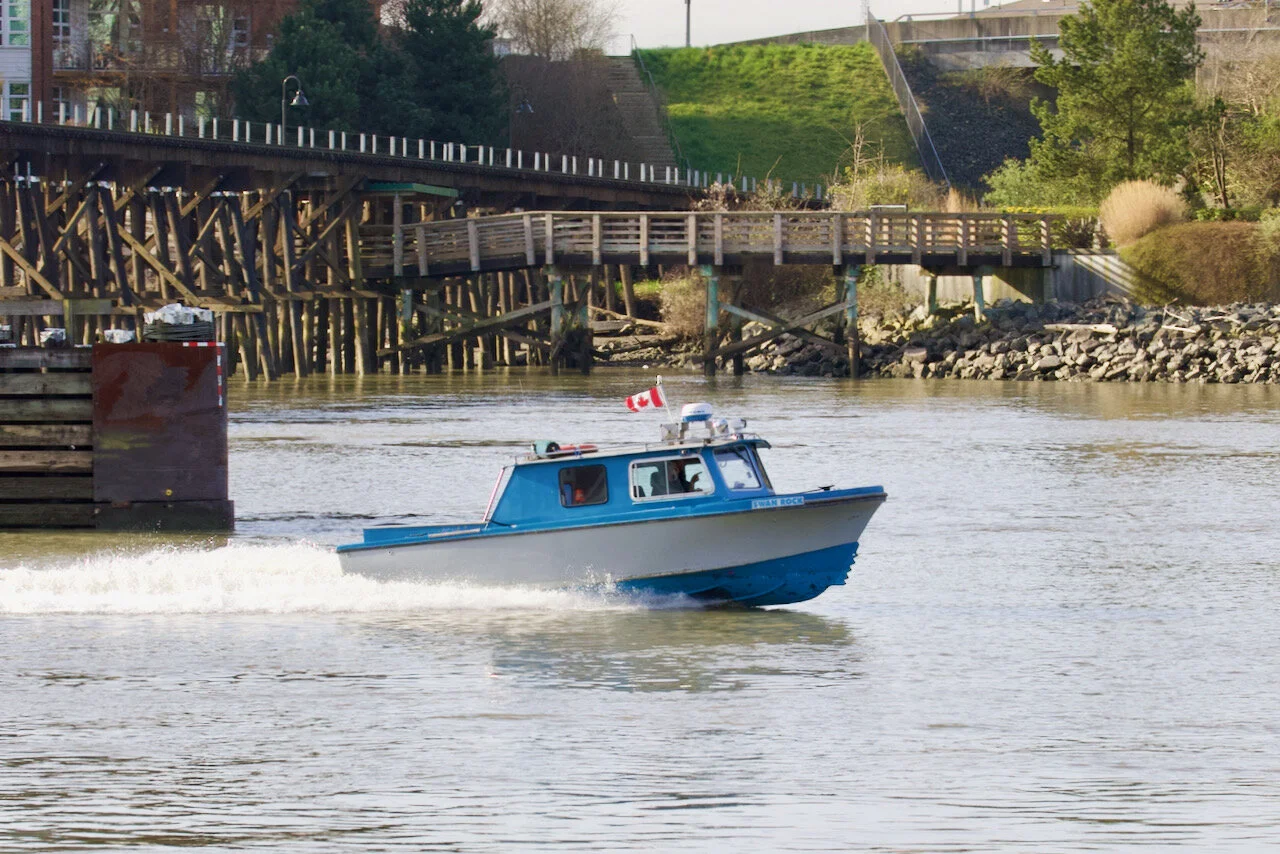 Passenger vessel “SWAN ROCK” in Fraser River, April 6, 2021Click image for lightbox.