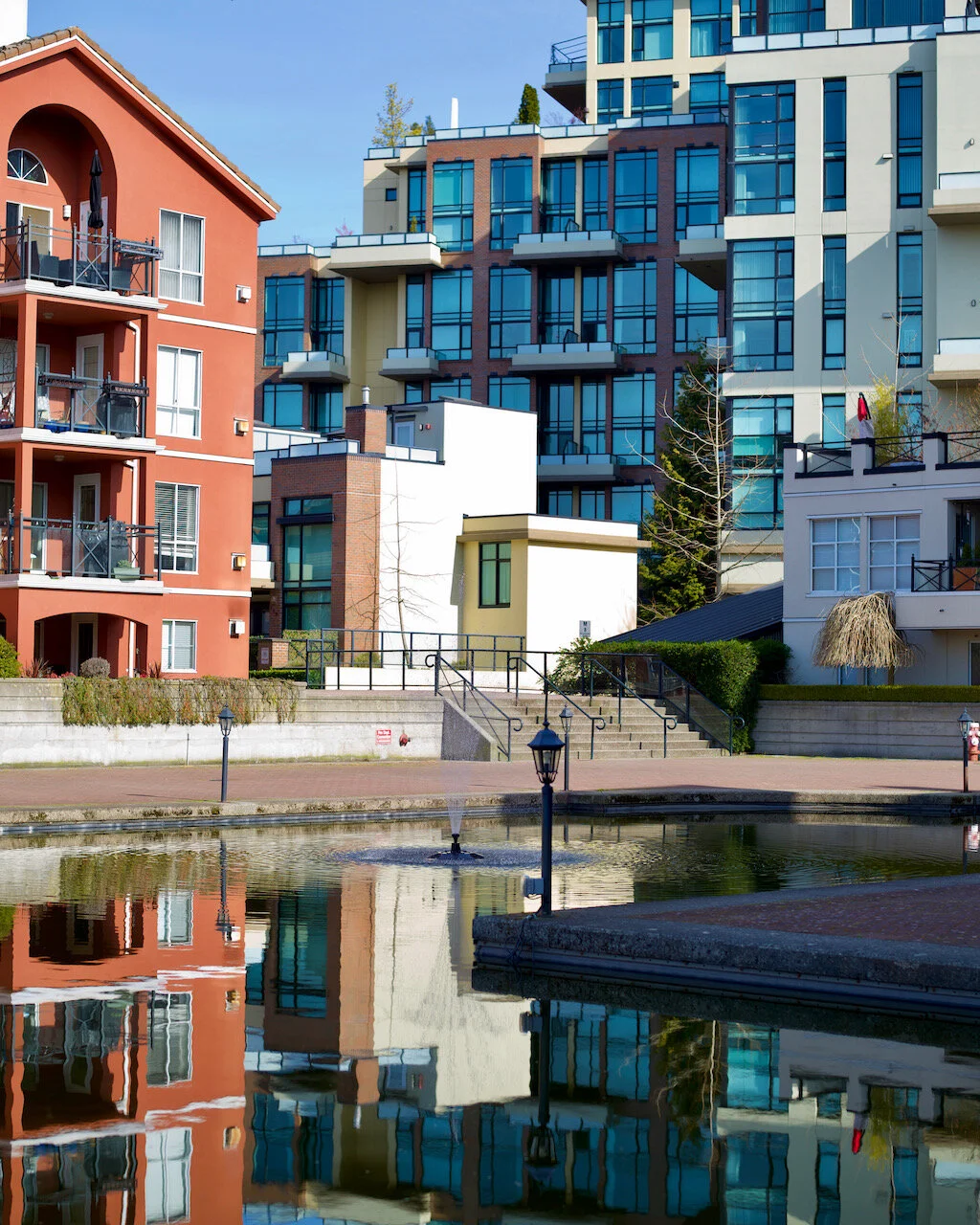 Lagoon reflections at New Westminster, B.C., April 6, 2021Click image for lightbox.