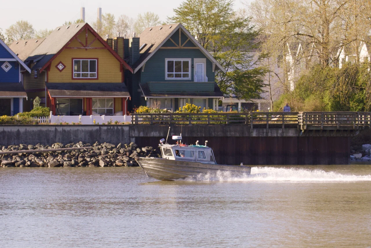 Harken Towing water taxi “GOR-LIN III” in Fraser River, New Westminster, B.C., April 16, 2021.Click image for lightbox.