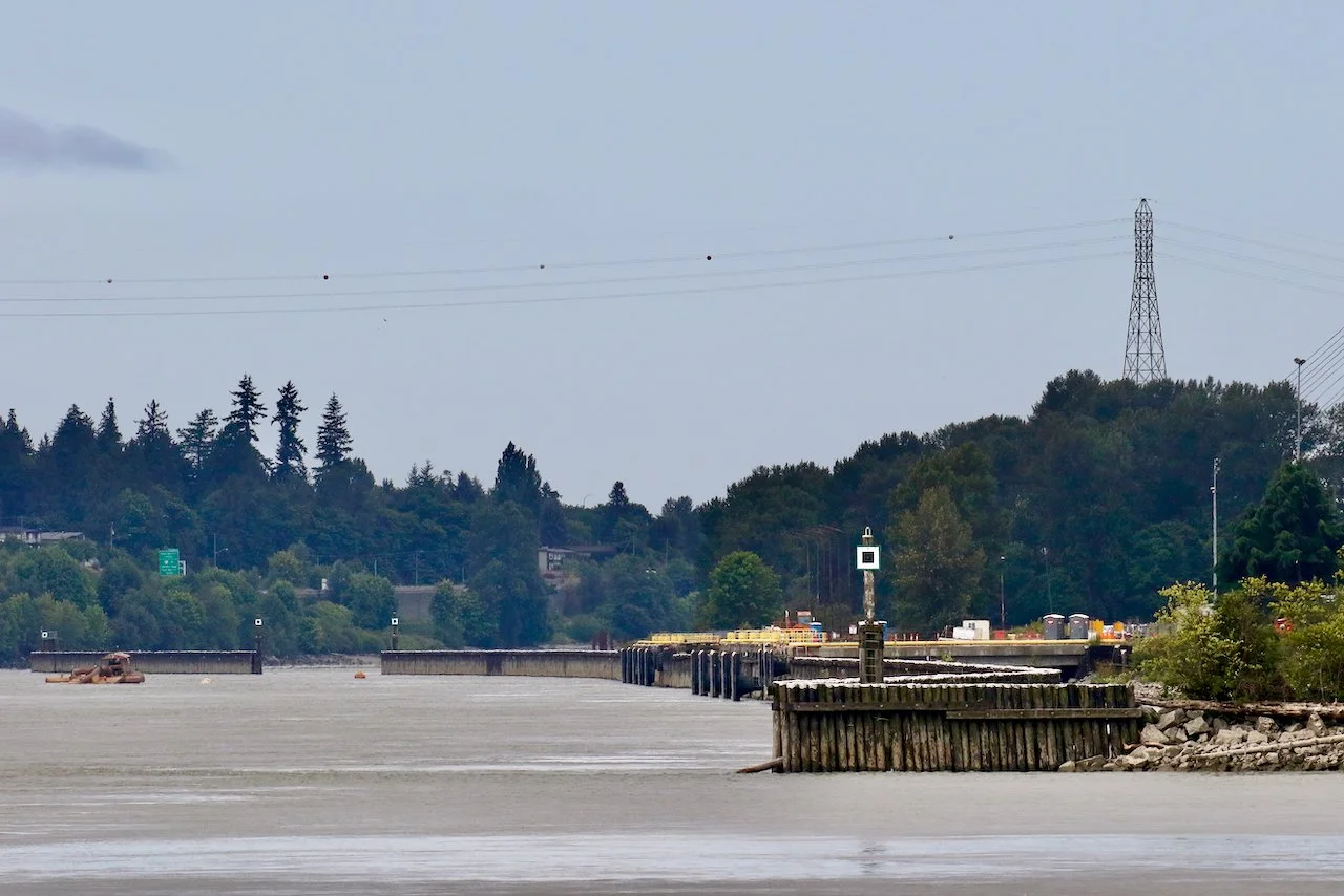 Empty Annacis Island Auto Terminal, Fraser River, Delta, B.C., July 10, 2023. 