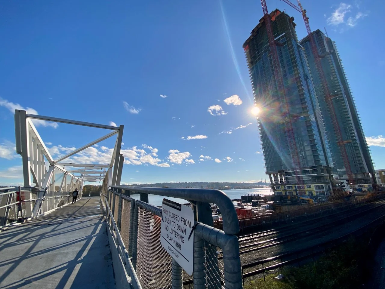 Westminster Pier Park Overpass and Pier West Towers