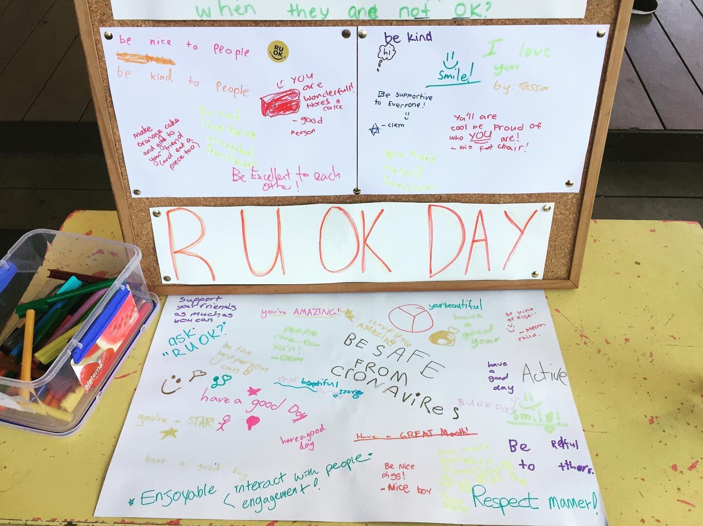 Today we celebrated R U OK Day by considering how we can support our friends. It was great to get parents and carer&rsquo;s thoughts too. 

QA 2 - Child&rsquo;s Health and Safety 
QA 5 - Relationships With Children 
QA 6 - Collaborative partnerships 