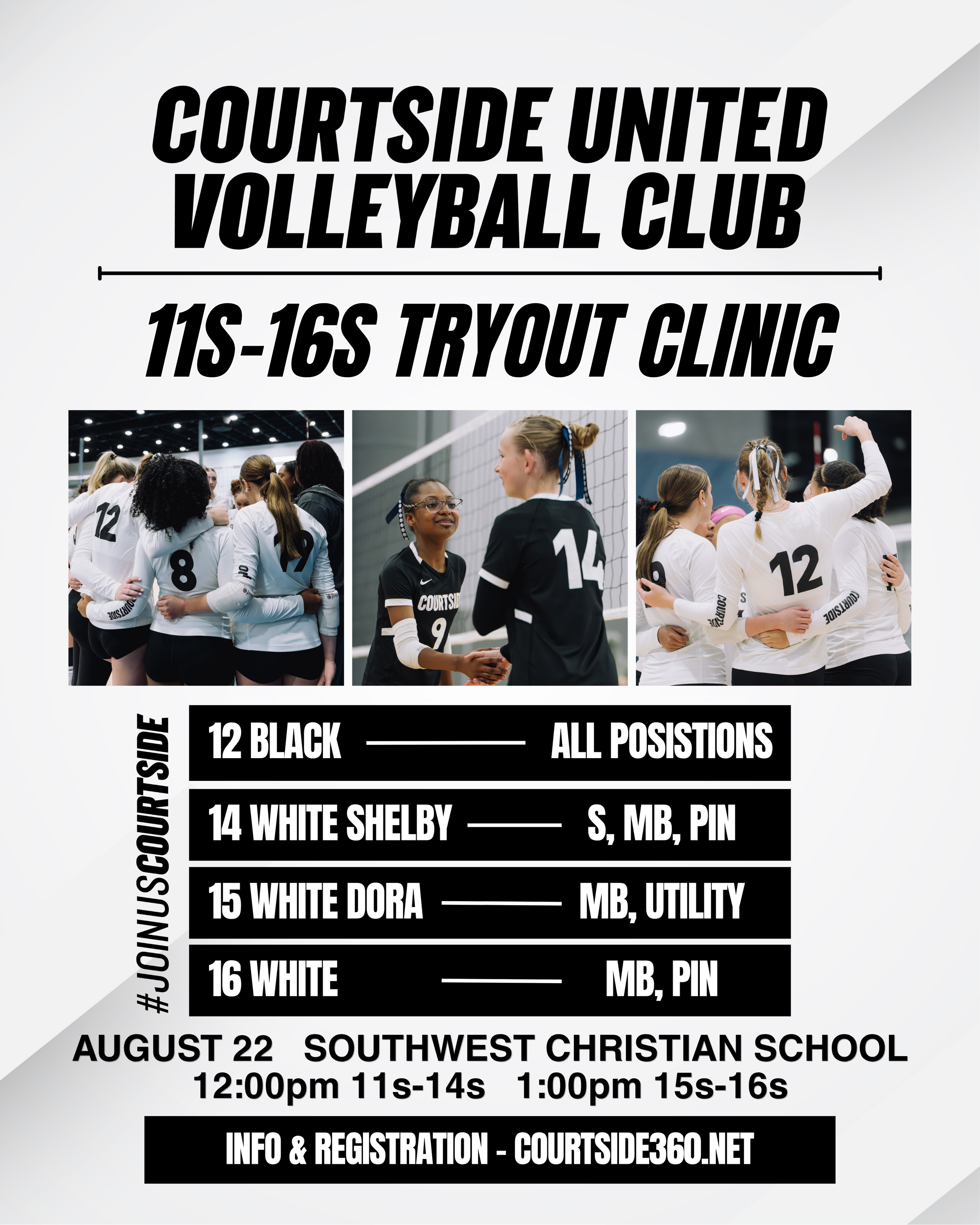 CUVB 11s-16s Tryout Clinic