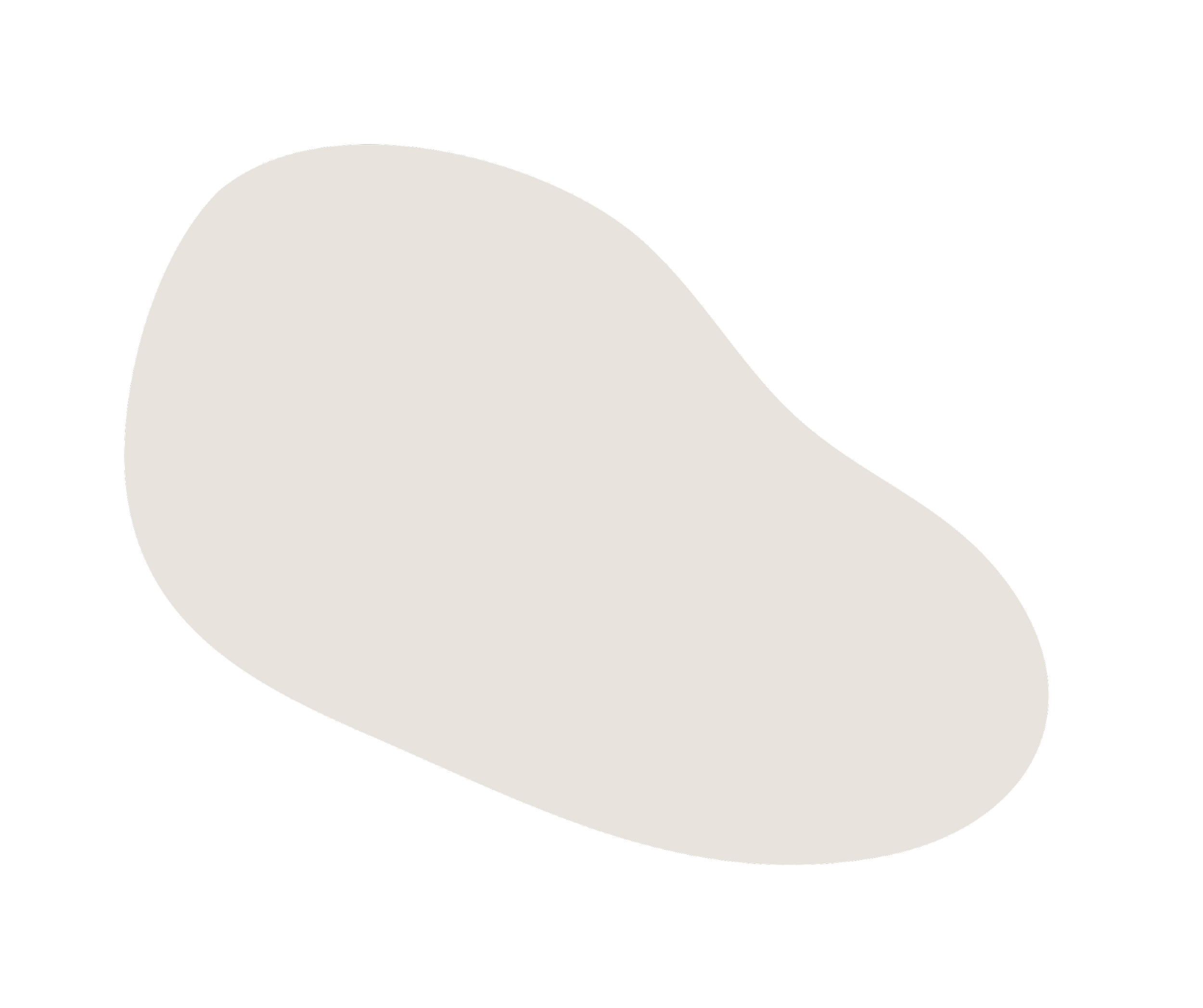 Decorative cream colored organic shape