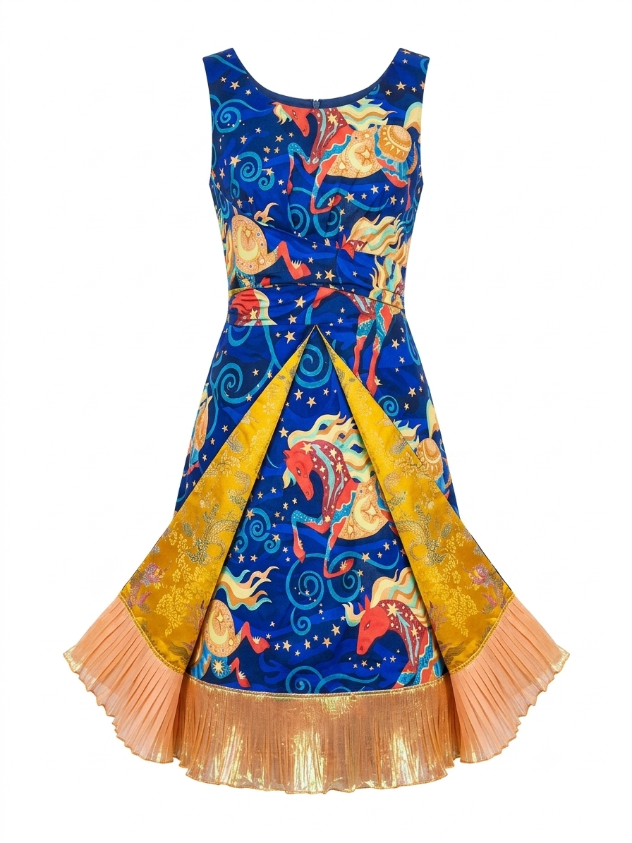 Fire Horse & Yellow Emperor Reversible Dress