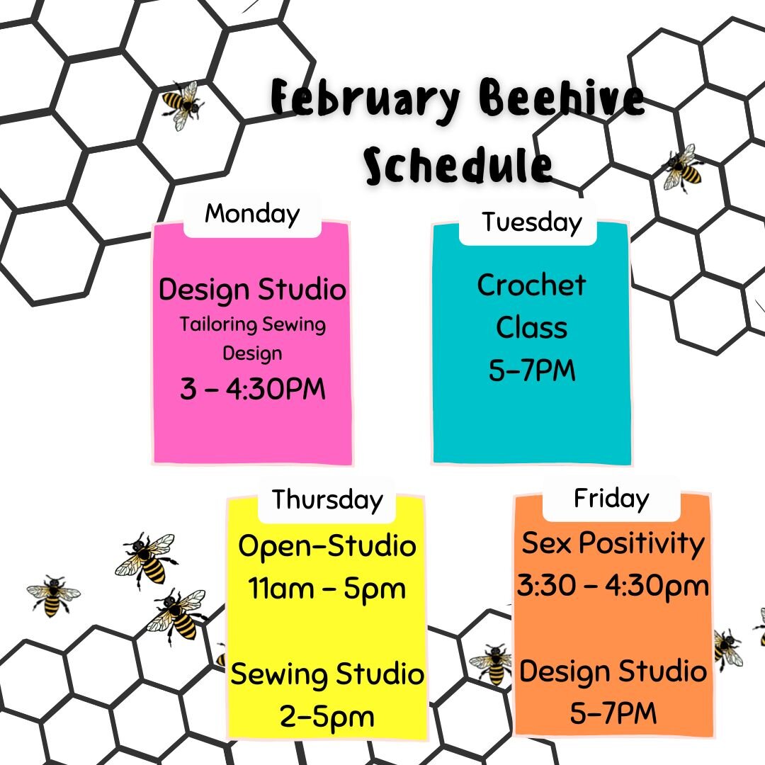Come on by the Beehive- Khora's makerspace.
Its warm and creative.
&hearts;🐝🤩🧚

#warmoutofthesnow #creative