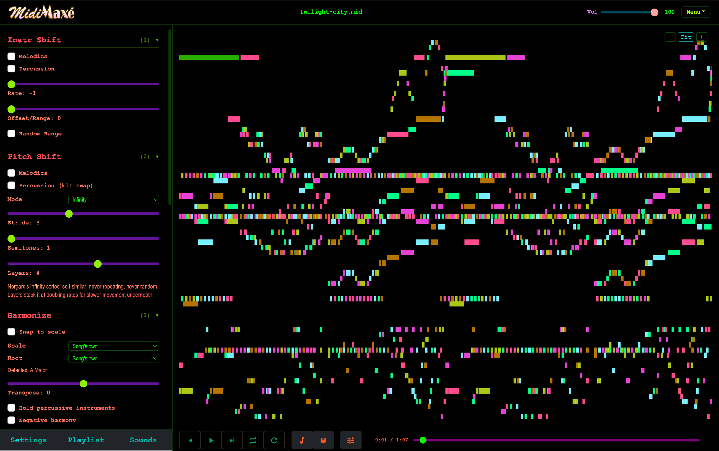 MidiMaxe Screenshot