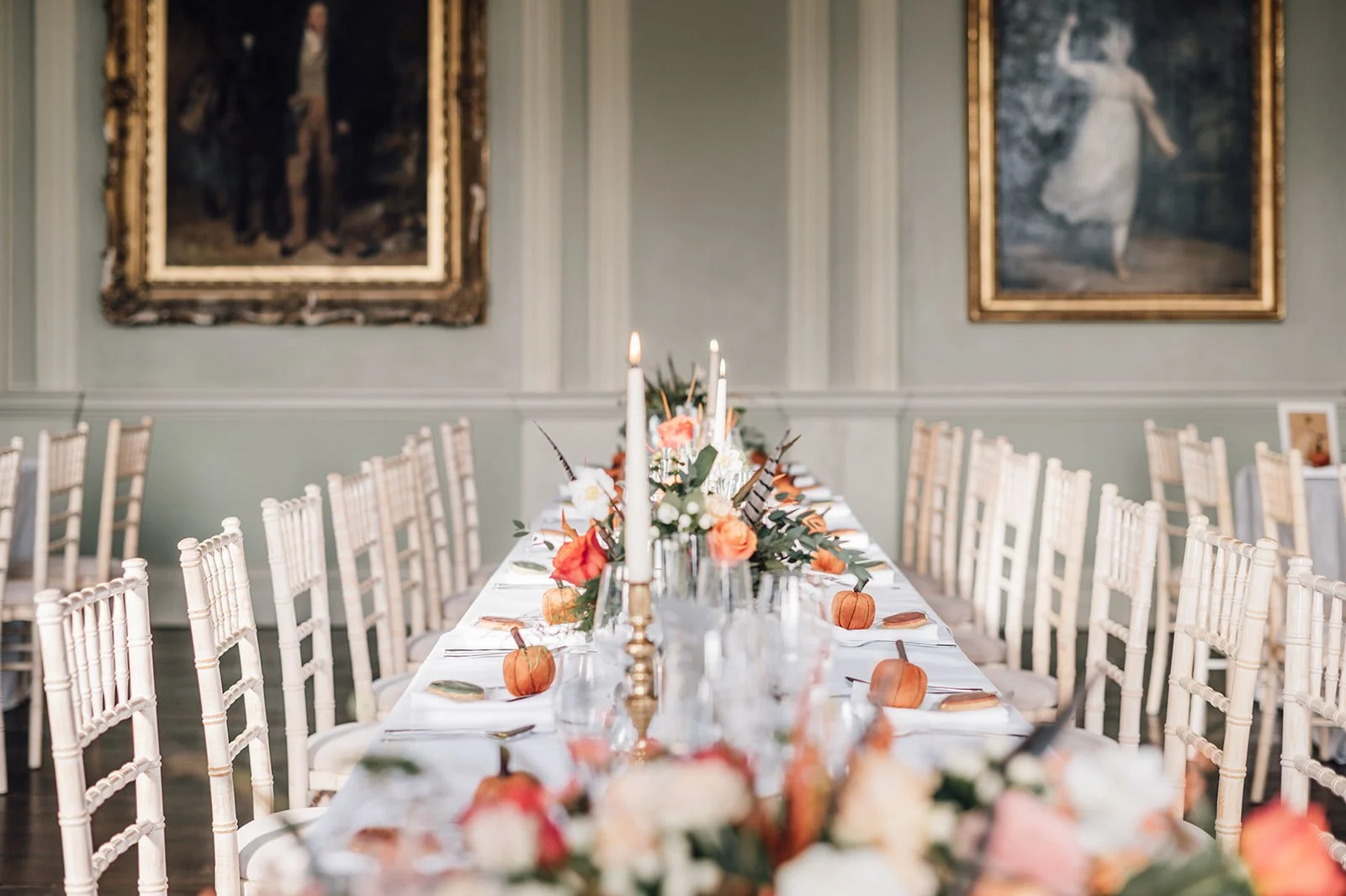 Wedding decor at Davenport House photographed by Victoria Beddoes