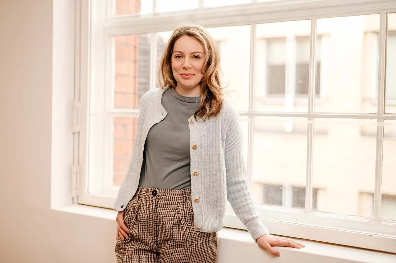Writer and Art Critic, Ruth Millington, photographed at IKON gallery in Birmingham by Victoria Beddoes