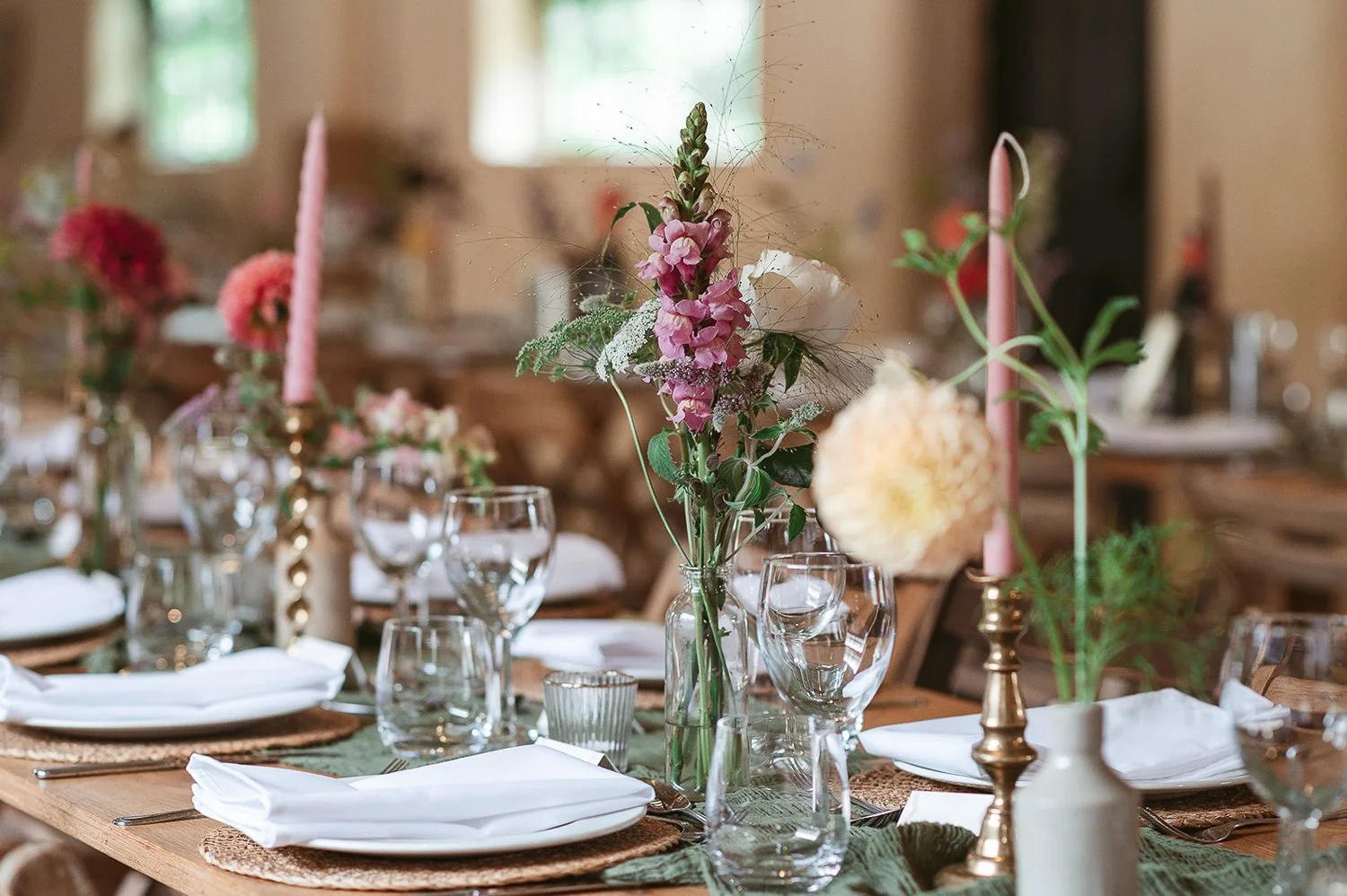 Wedding table decor at Codsall venue