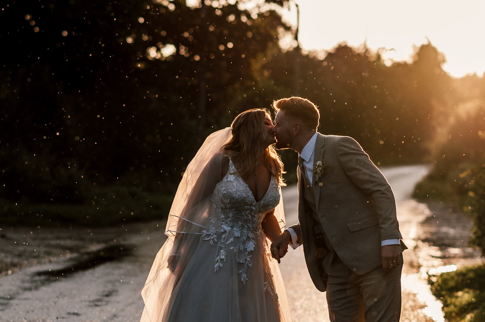 Curradine Barns wedding photography at sunset