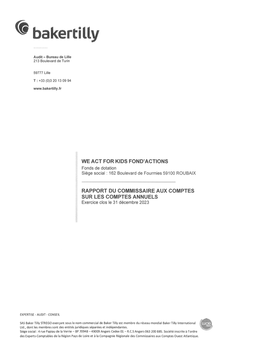 Rapport exercice 2023