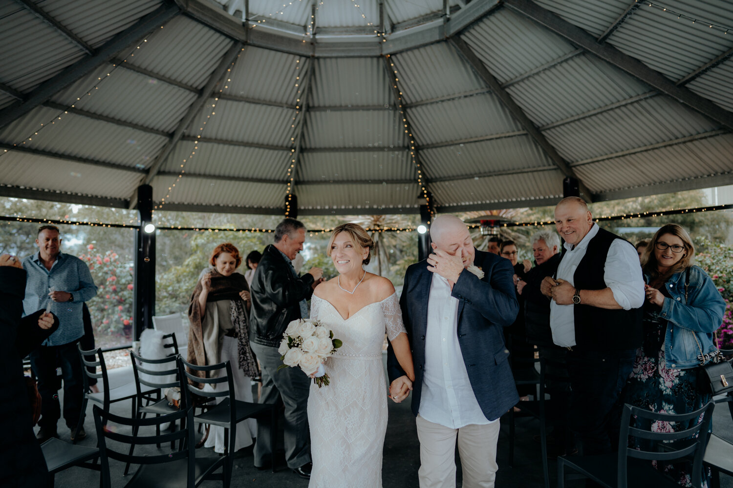 Barilla Bay emotional wedding ceremony