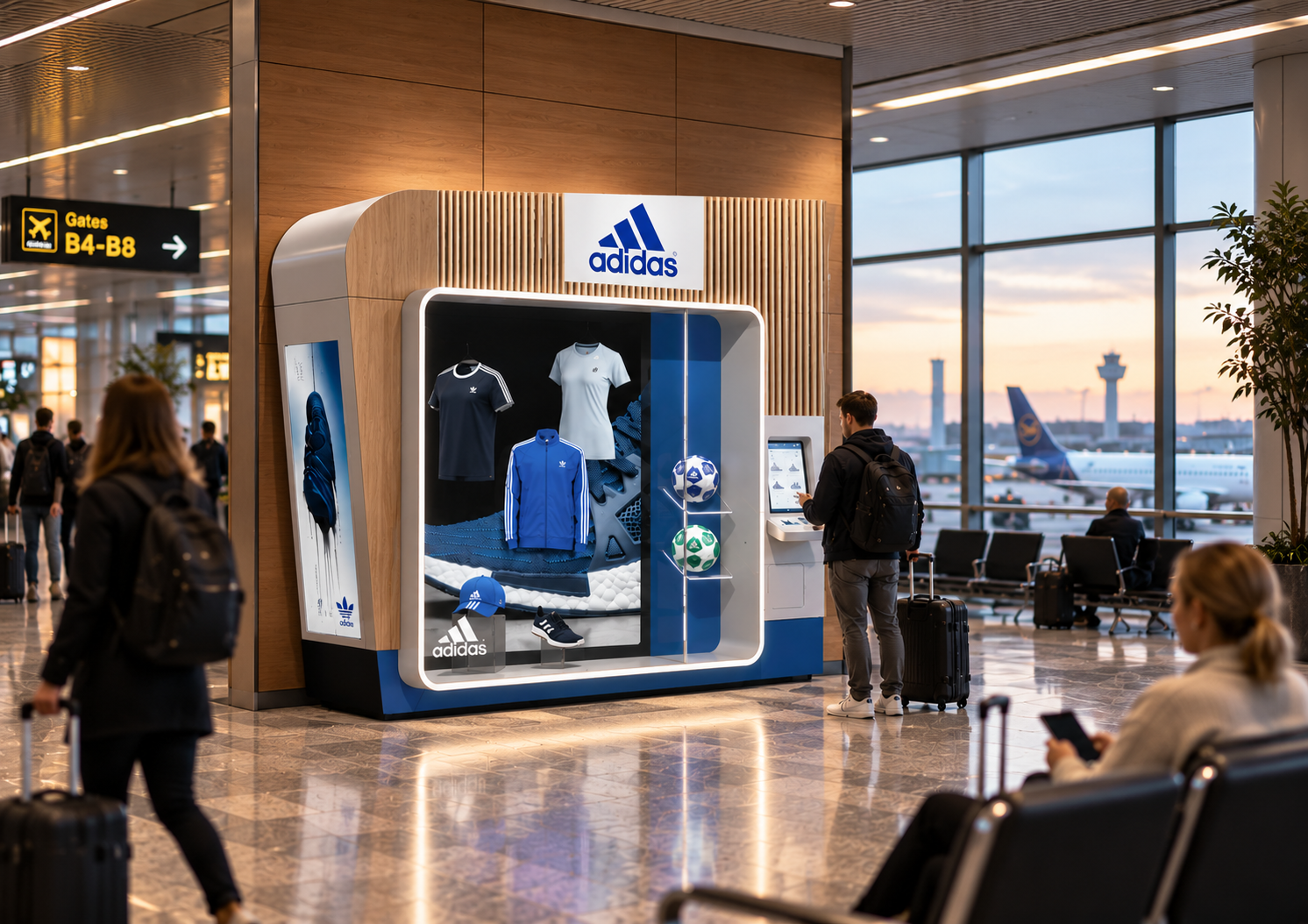 Adidas-kiosk i moderne lufthavn.png