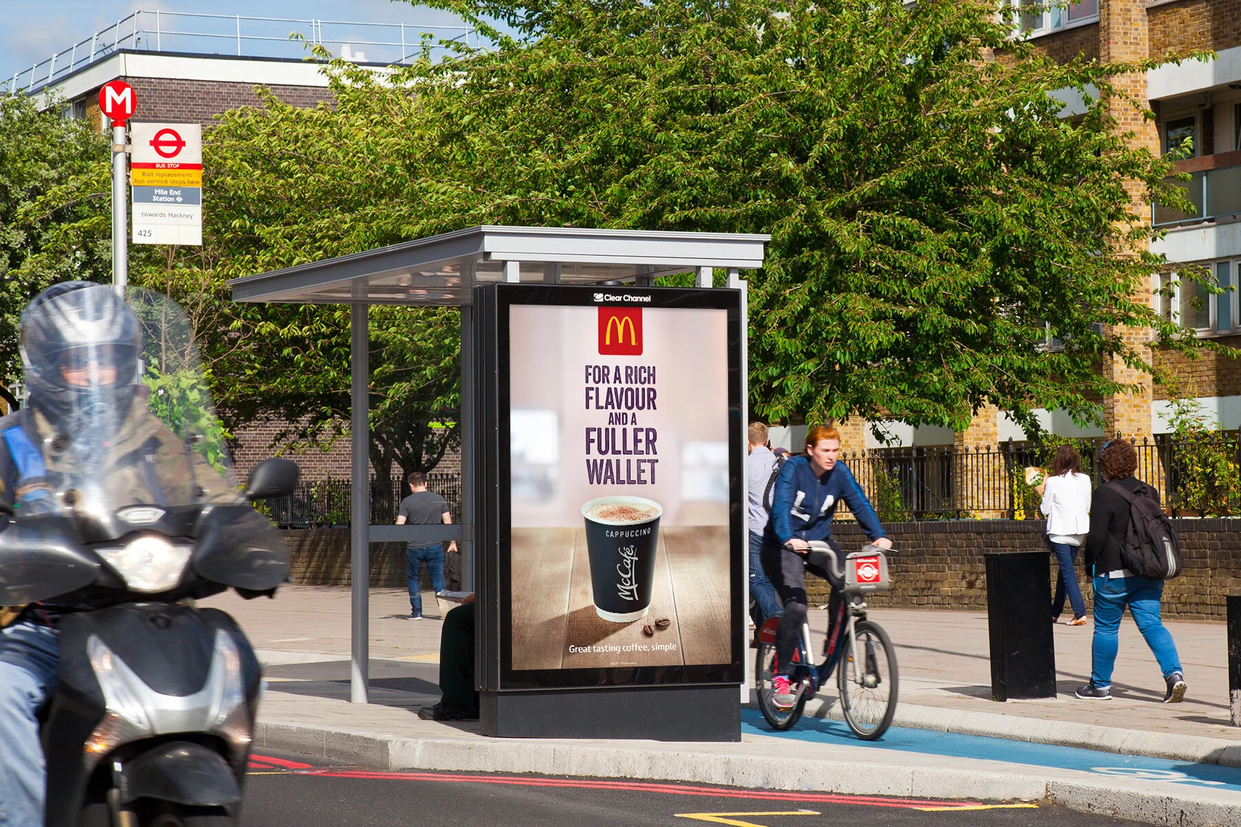  OOH campaign for McCafé ‘Great tasting coffee, simple’. 