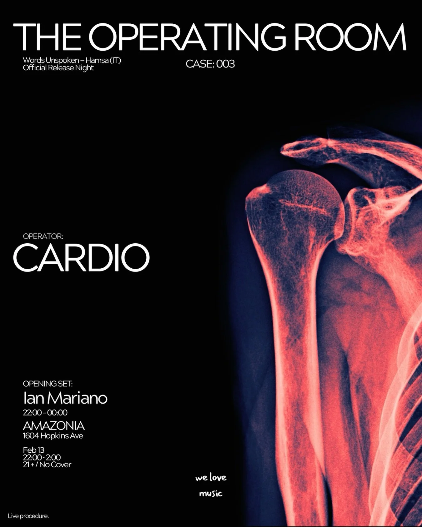 The Operating Room isn&rsquo;t a party.
It&rsquo;s where ideas get dissected.

February 13th.