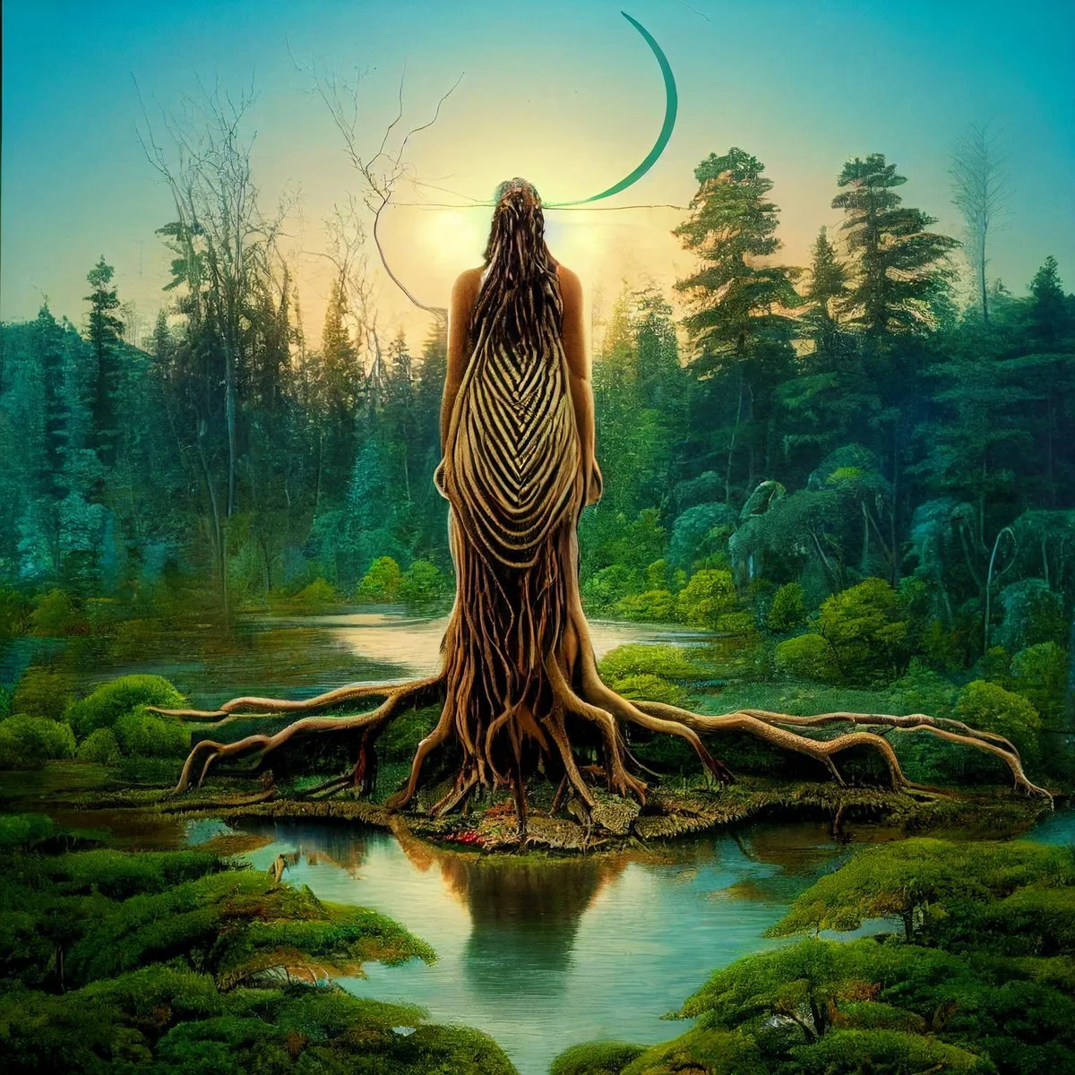 woman in nature