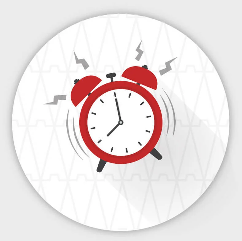 Icon of an alarm clock