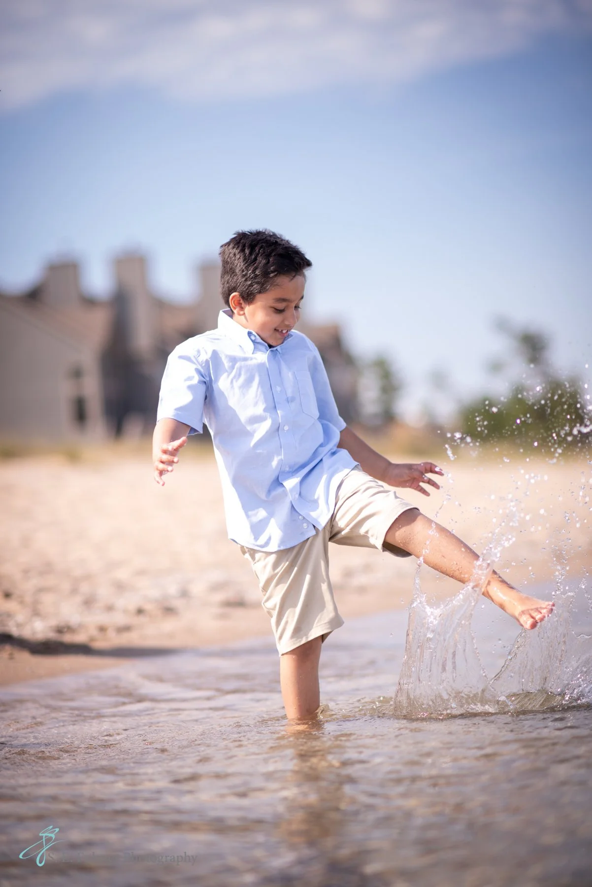 Beach family photography, Lake Michigan