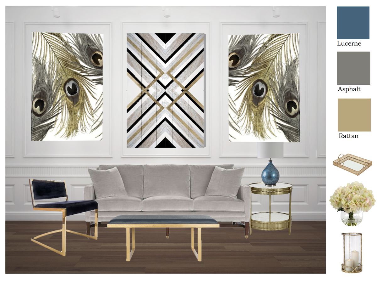 framed peacock feathers 
