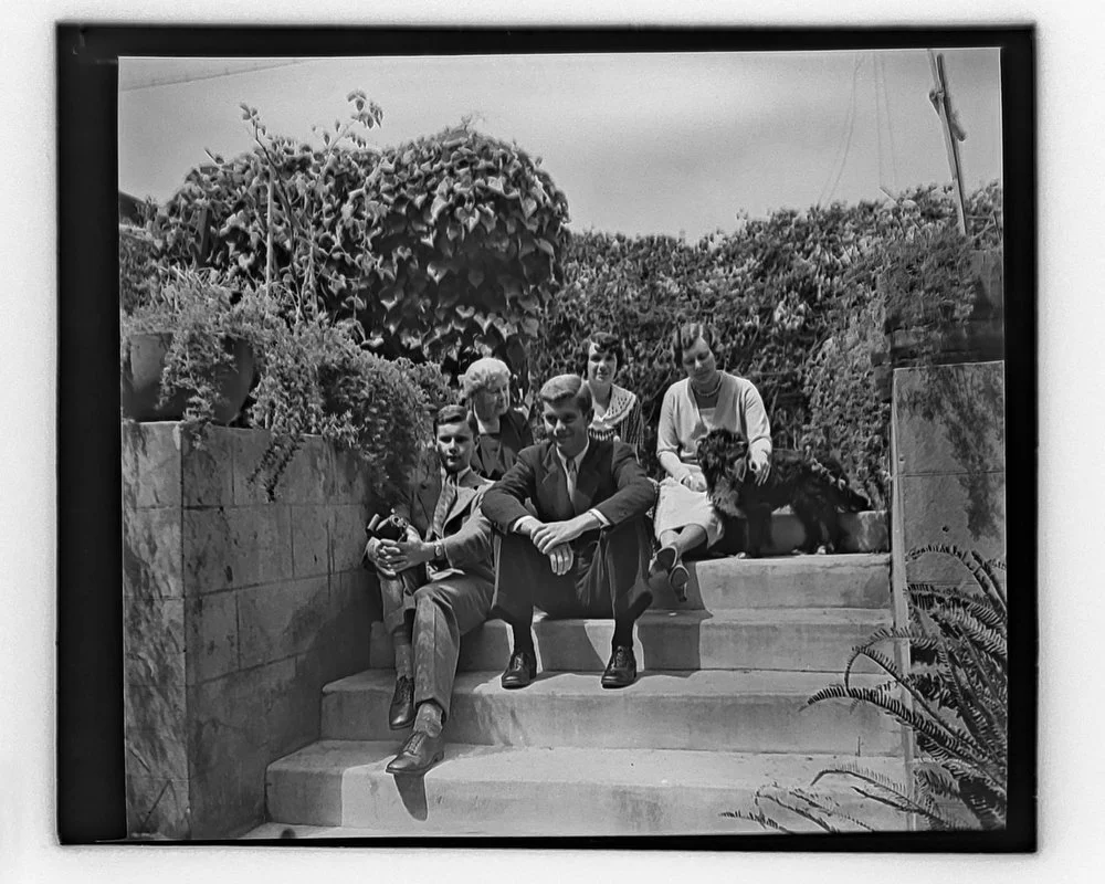 In Back Yard ~1933. Edward Geary, William Geary, Fanny Millar, EmilyBurrows, Margaret Geary and Captain Harvey  