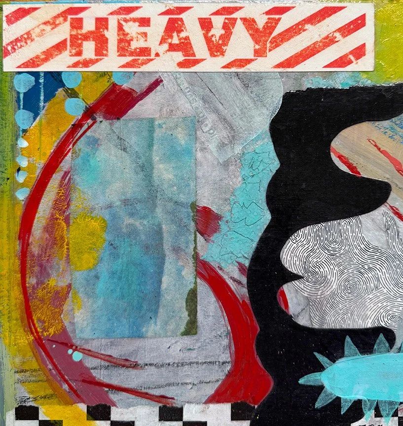 Heavy,  MM, Acrylic on Wood  8 x 8 in  $120