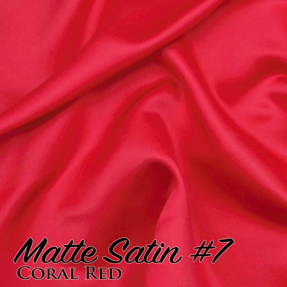 Kapra Matte Satin Collection - Coral Red — Kapra Fabrics