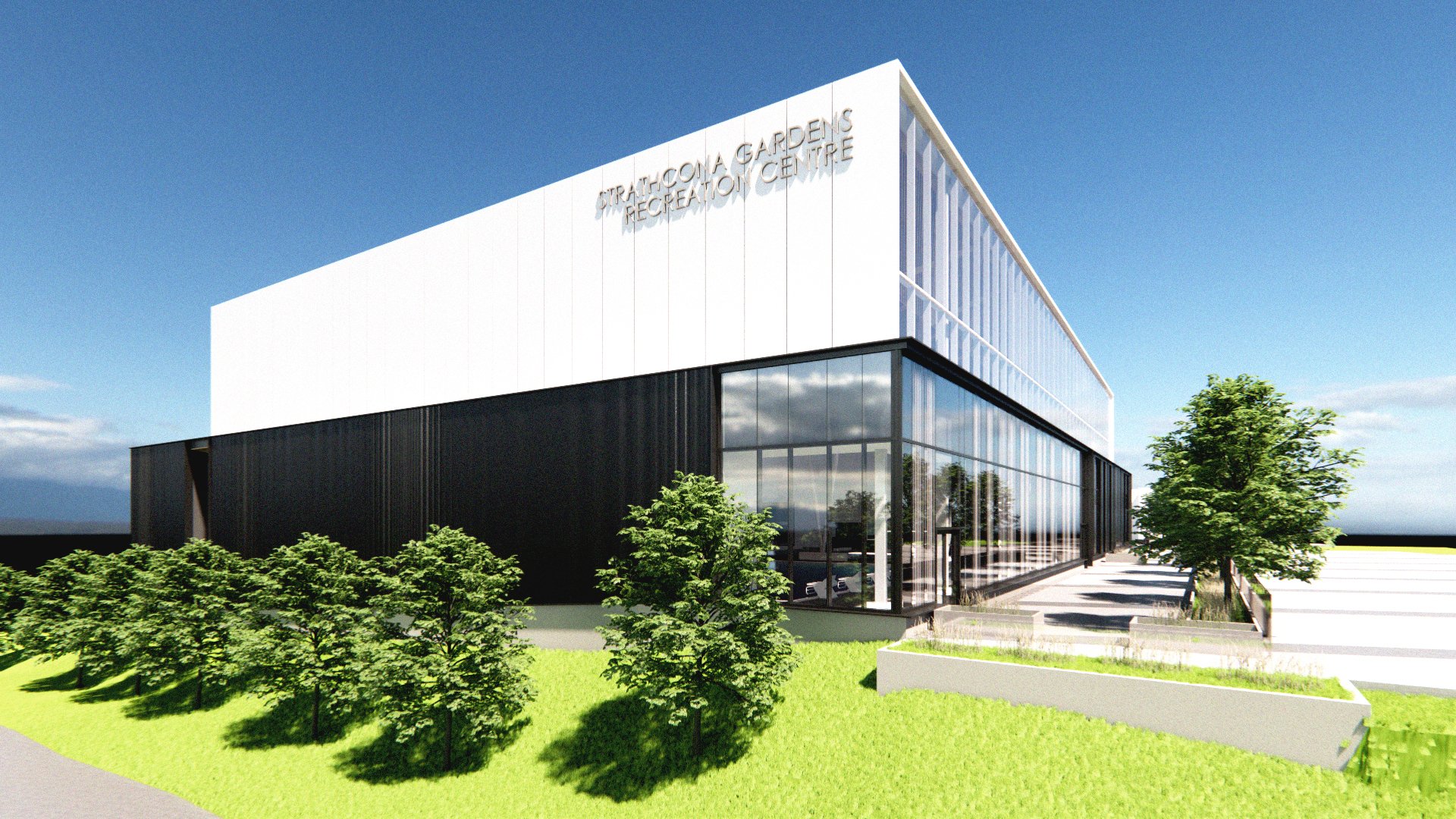 Exterior perspective - SW corner