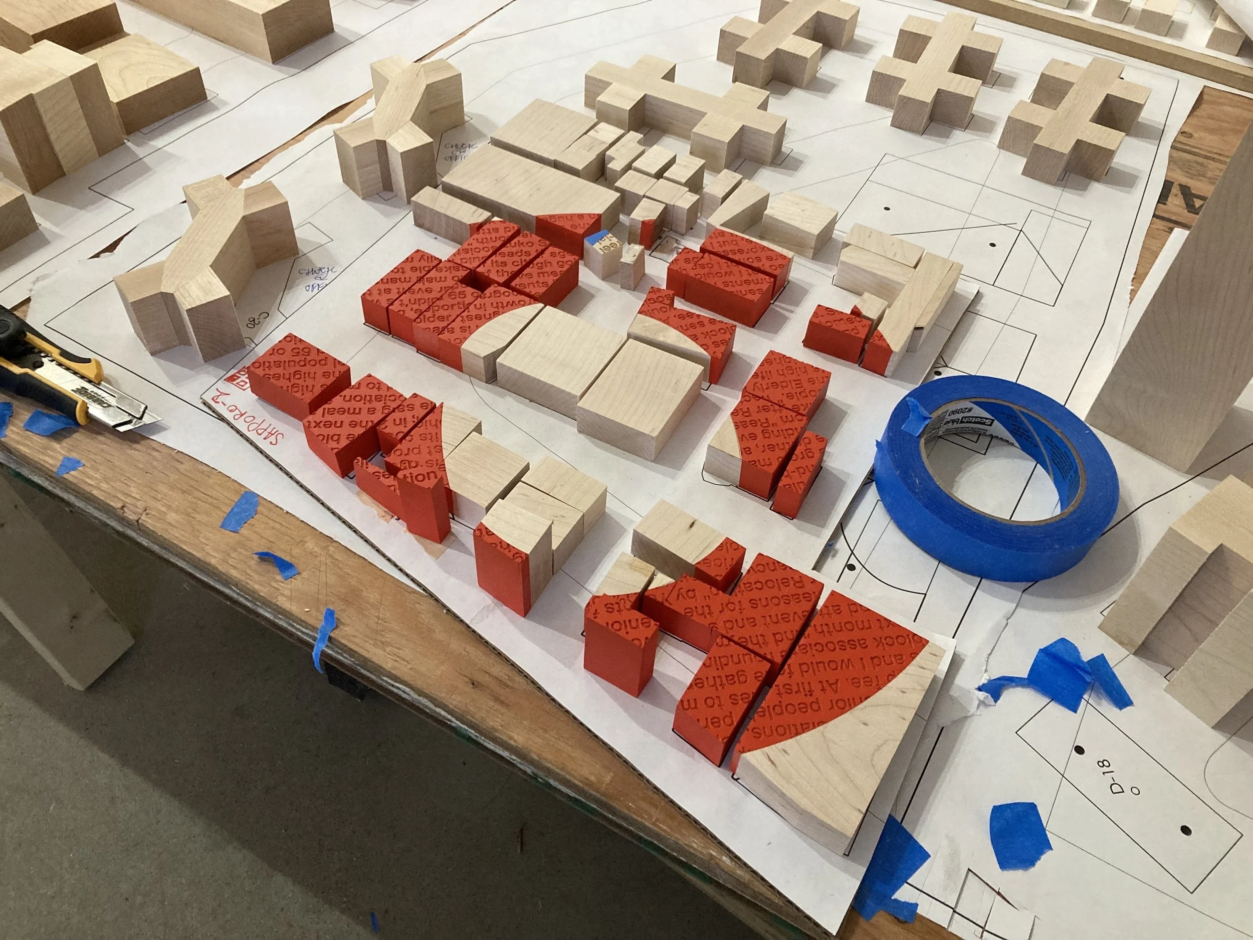 dry fitting buildings and marking