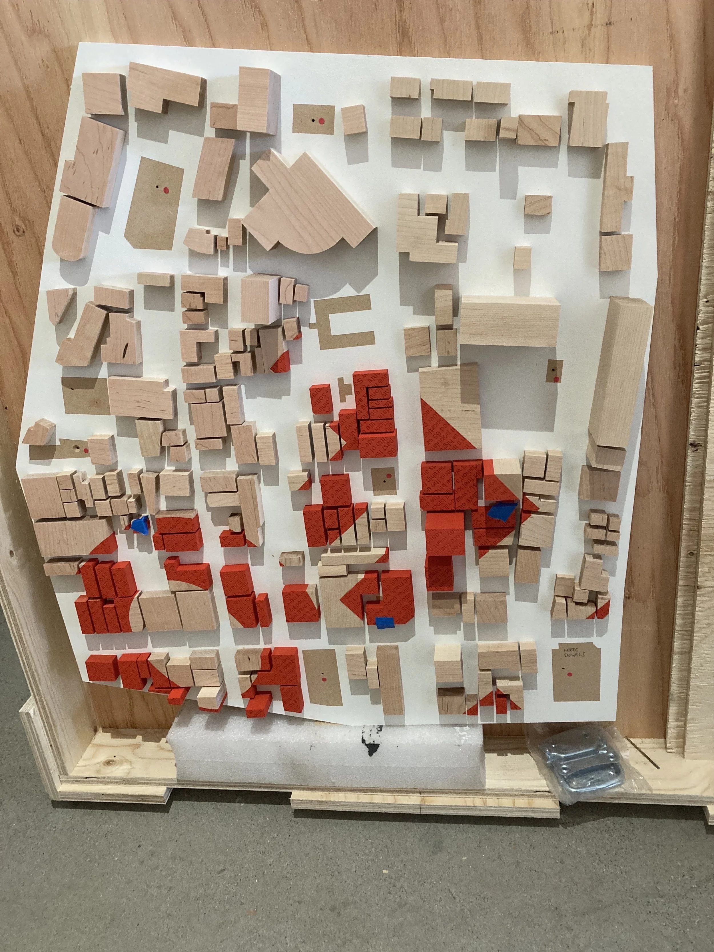 loaded into crate for shipment