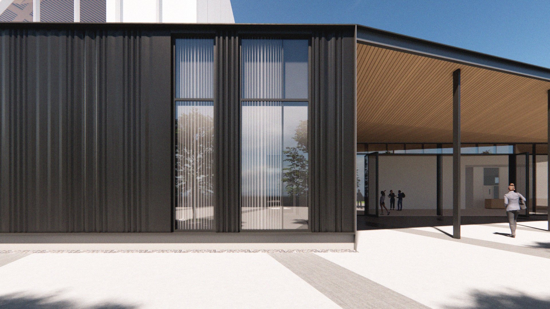 Cladding + glazing frit elevation 