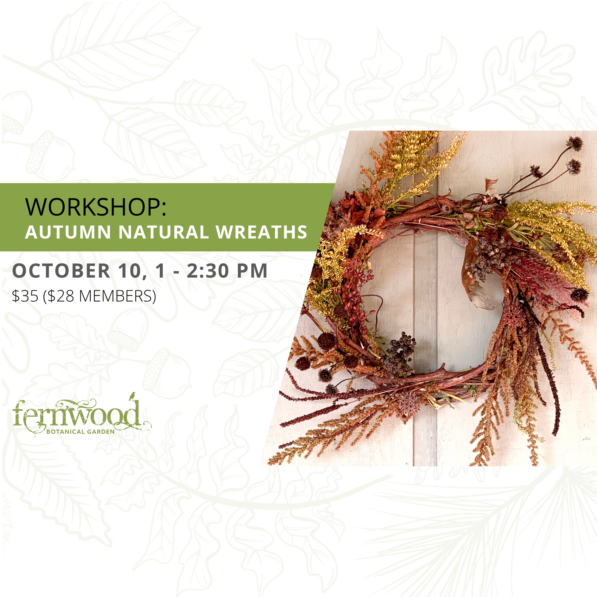 AUTUMN NATURAL WREATHS WORKSHOP