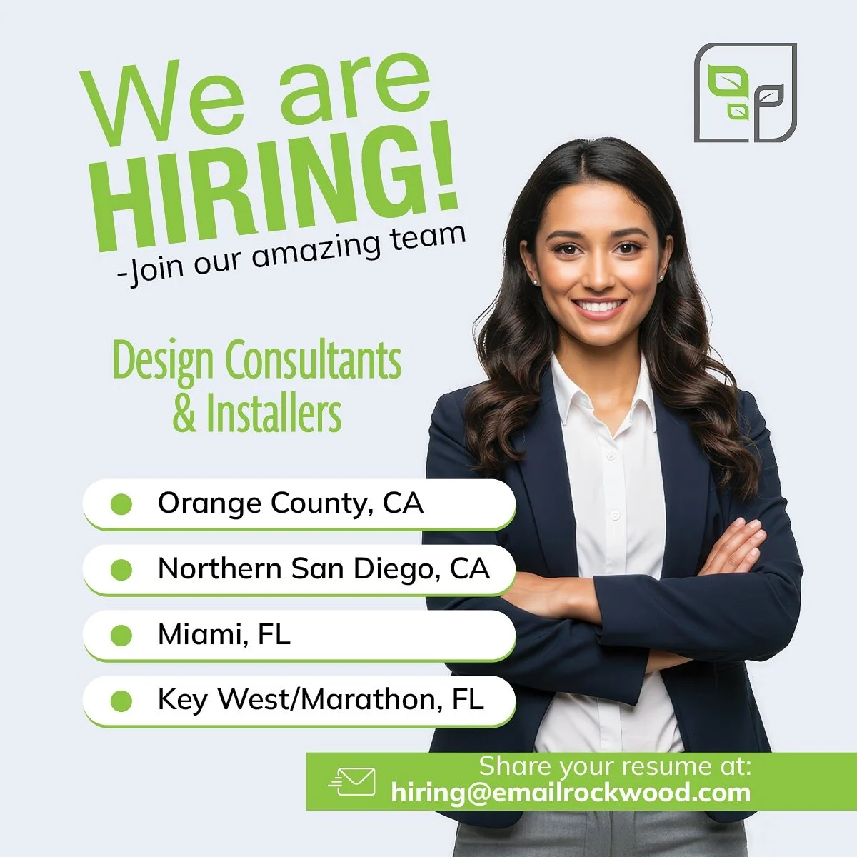 Dream Job Energy!
.
Bring your design eye and your people skills &mdash; we&rsquo;ll bring the opportunity. 💫 Rockwood Shutters is looking for talented Design Consultants and Installers in Orange County, CA, Northern San Diego, CA, Miami, Key West &