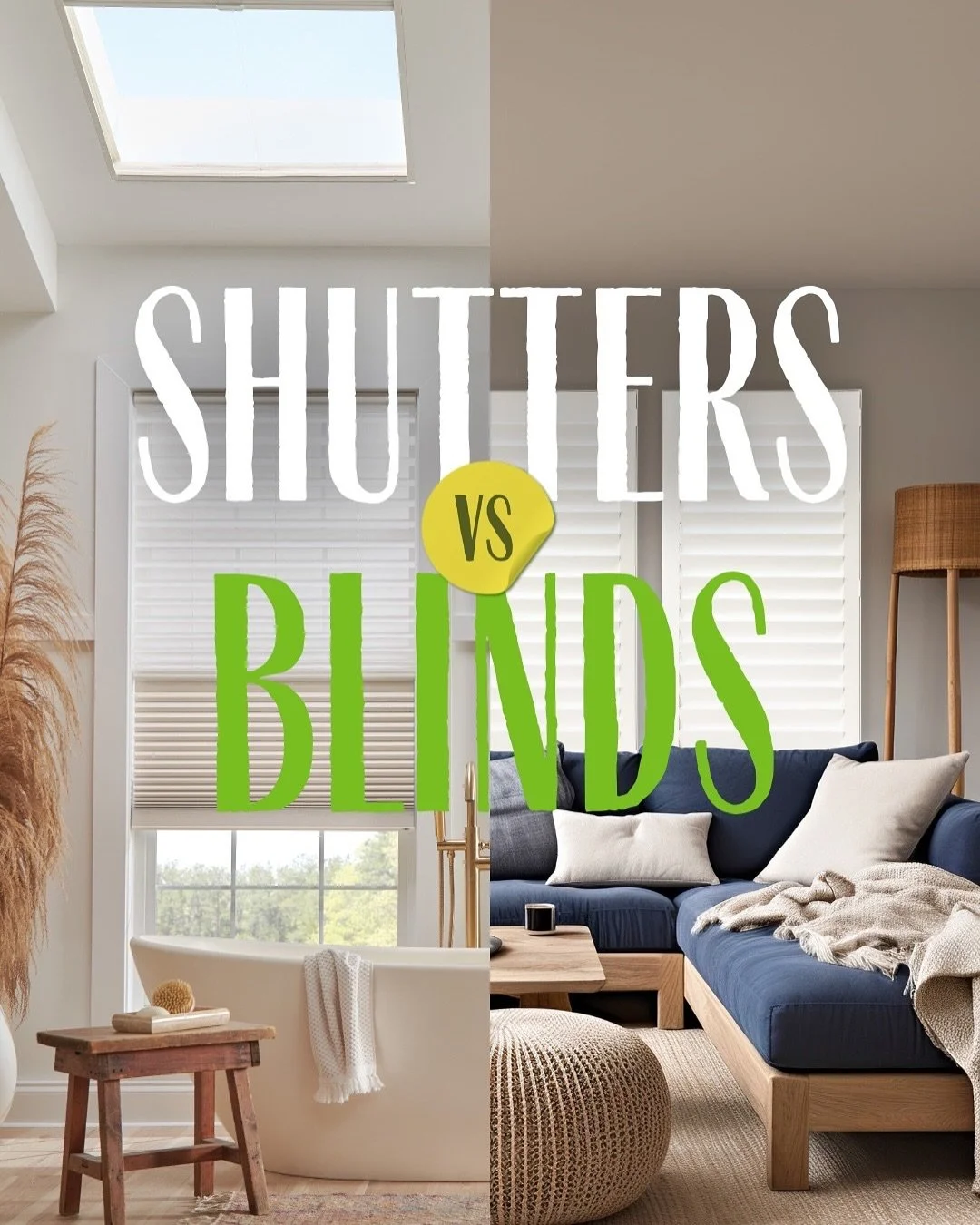 Shutters or blinds&hellip; which is right for your home? 👀
.
Both offer style, privacy, and light control &mdash; it really comes down to the look and feel you want.
.
✔️ Blinds are versatile, affordable, and fit a wide range of spaces.
✔️ Shutters 