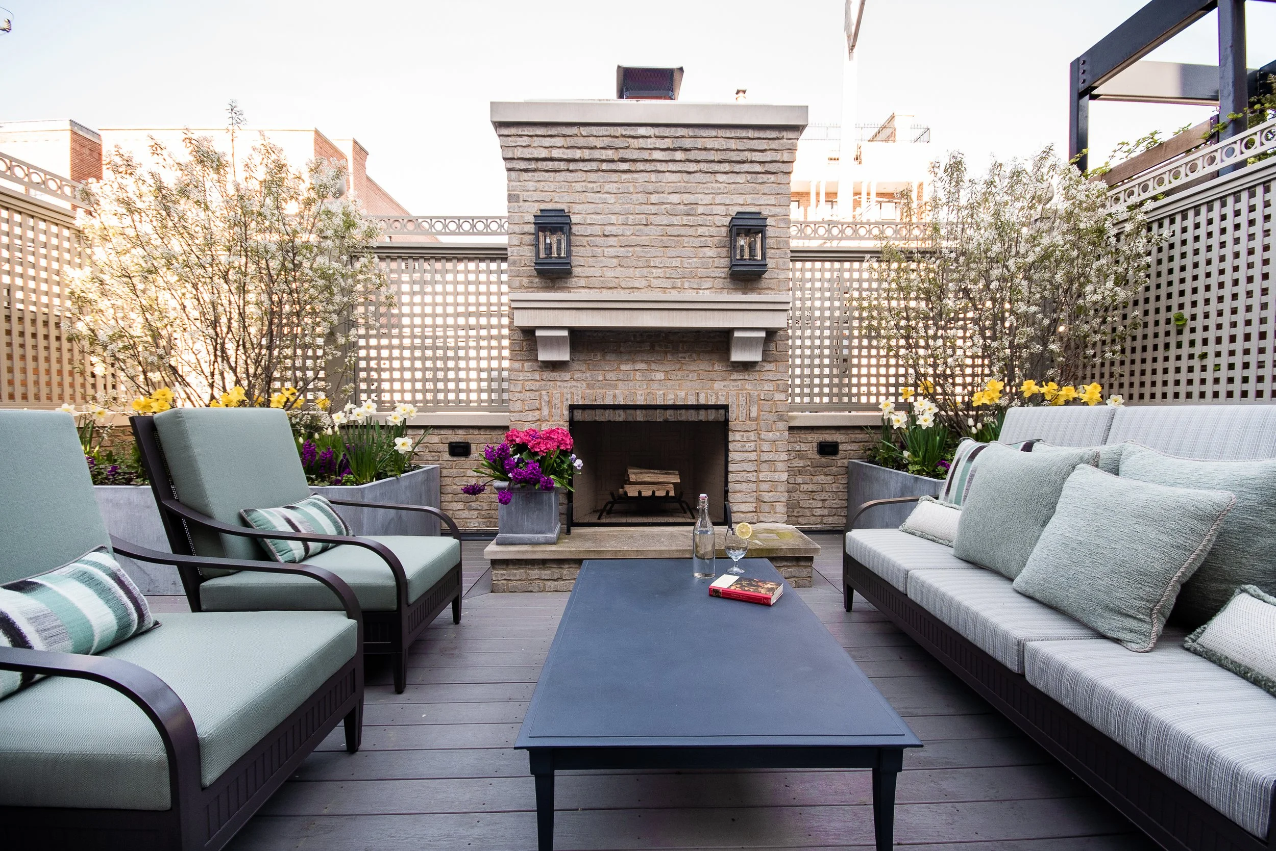 We provide a range of landscape services including Hardscapes, Outdoor Kitchens, Pergolas, Seat Walls, Fire Pits, Lawns, Landscape Lighting, Water Features, Custom Screening, Planting, Drainage Solutions, Holiday Lighting, and much more.  