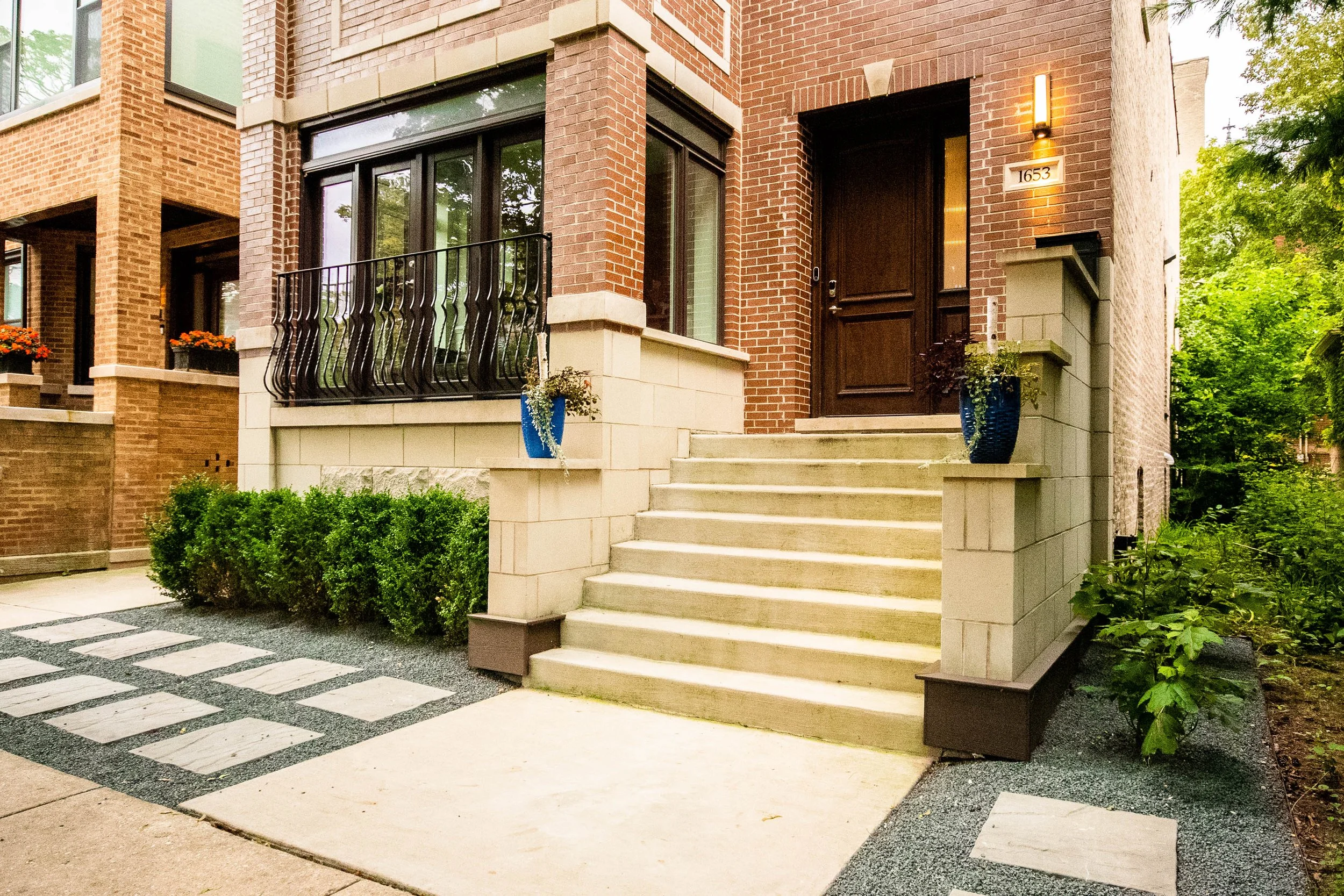 We provide a range of landscape services including Hardscapes, Outdoor Kitchens, Pergolas, Seat Walls, Fire Pits, Lawns, Landscape Lighting, Water Features, Custom Screening, Planting, Drainage Solutions, Holiday Lighting, and much more.  