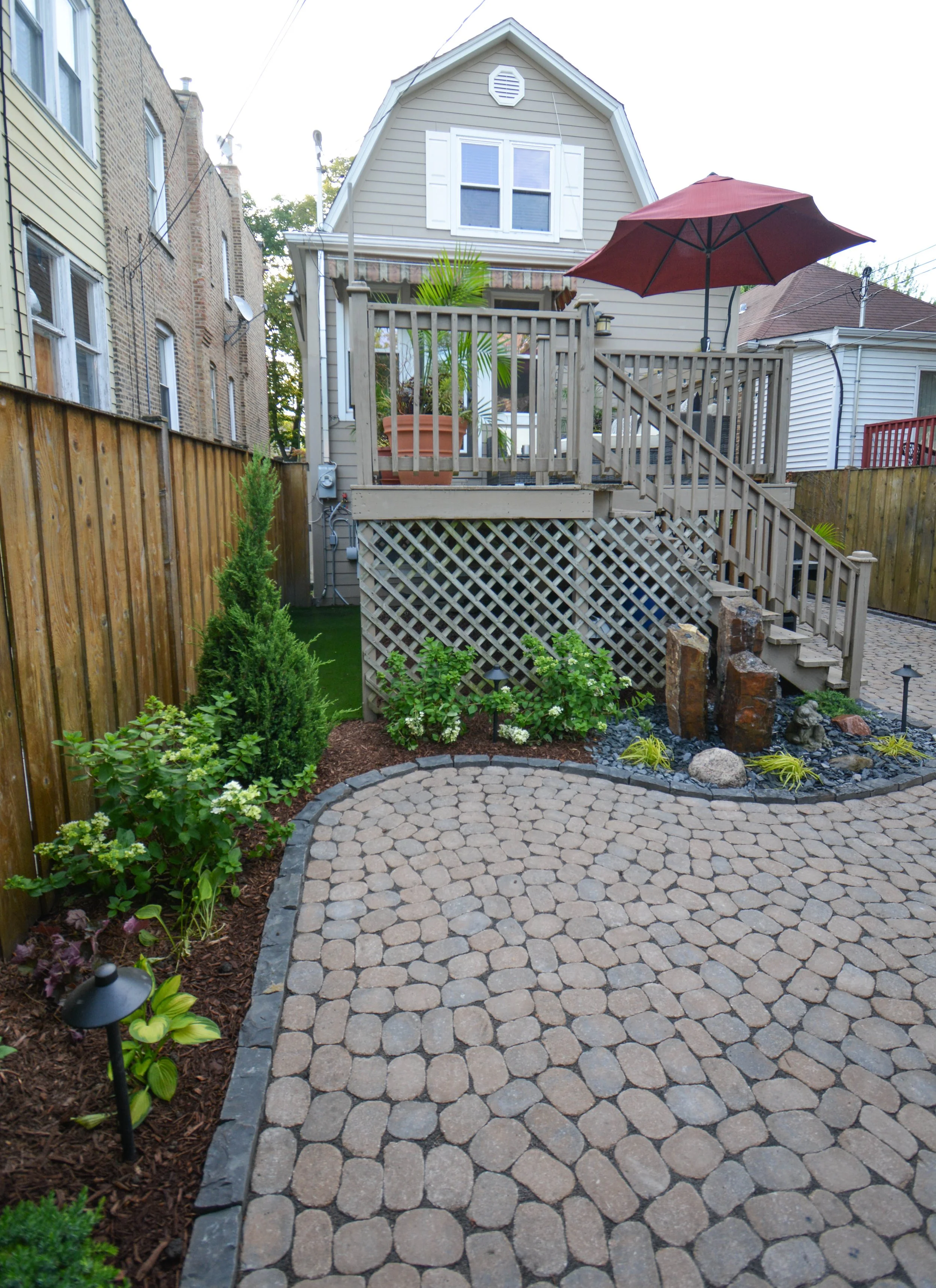 Our projects focus on executing quality hardscape and landscapes, including patios, outdoor fire pits, grilling areas, set walls, landscape lighting, pergolas, and drainage solutions.  We also offer full-service maintenance packages to keep your land