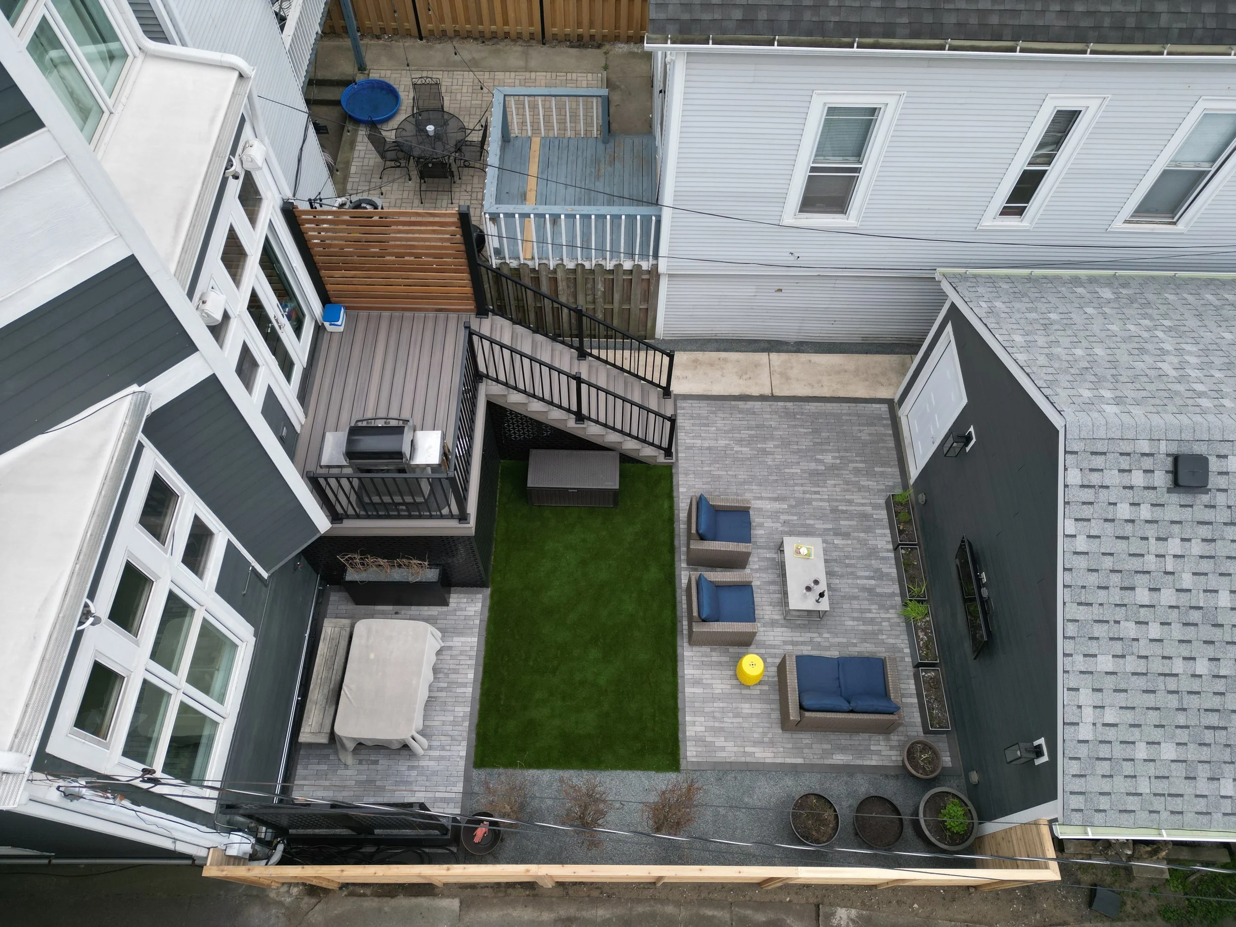 We provide a range of landscape services including Hardscapes, Outdoor Kitchens, Pergolas, Seat Walls, Fire Pits, Lawns, Landscape Lighting, Water Features, Custom Screening, Planting, Drainage Solutions, Holiday Lighting, and much more.