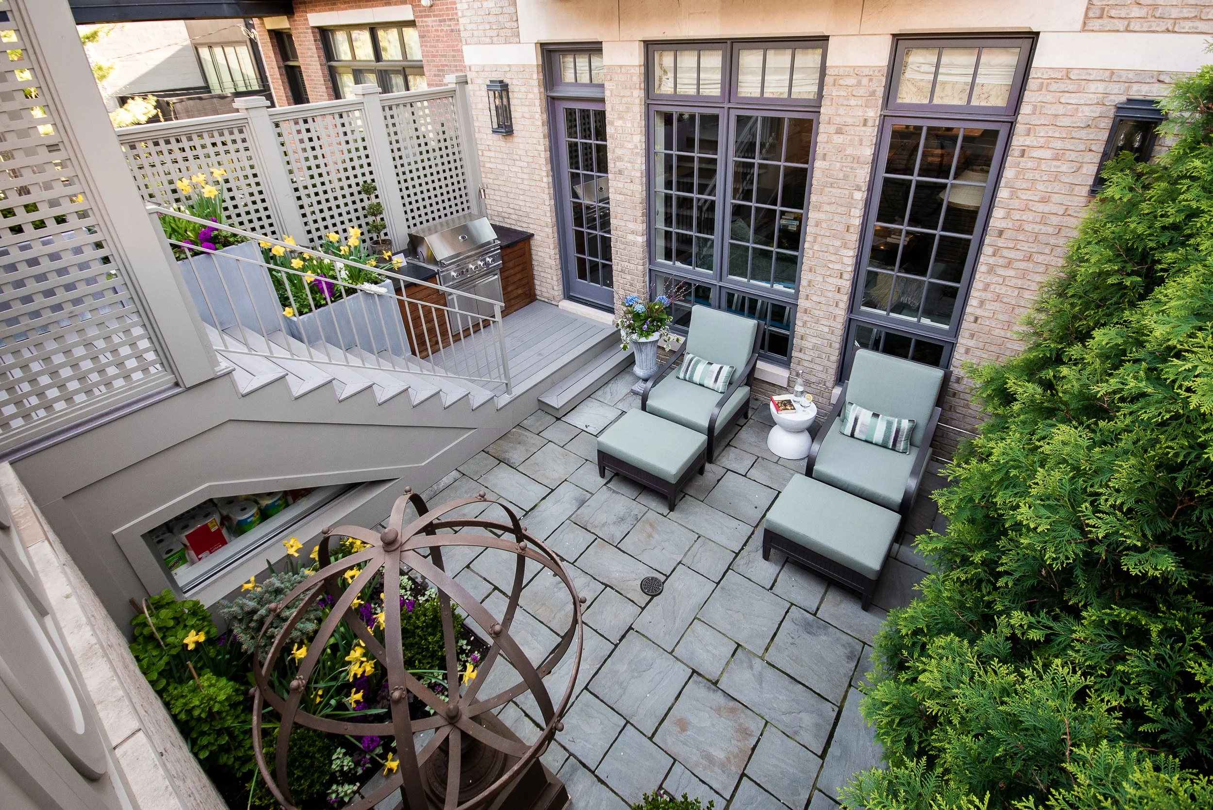 We provide a range of landscape services including Hardscapes, Outdoor Kitchens, Pergolas, Seat Walls, Fire Pits, Lawns, Landscape Lighting, Water Features, Custom Screening, Planting, Drainage Solutions, Holiday Lighting, and much more.  