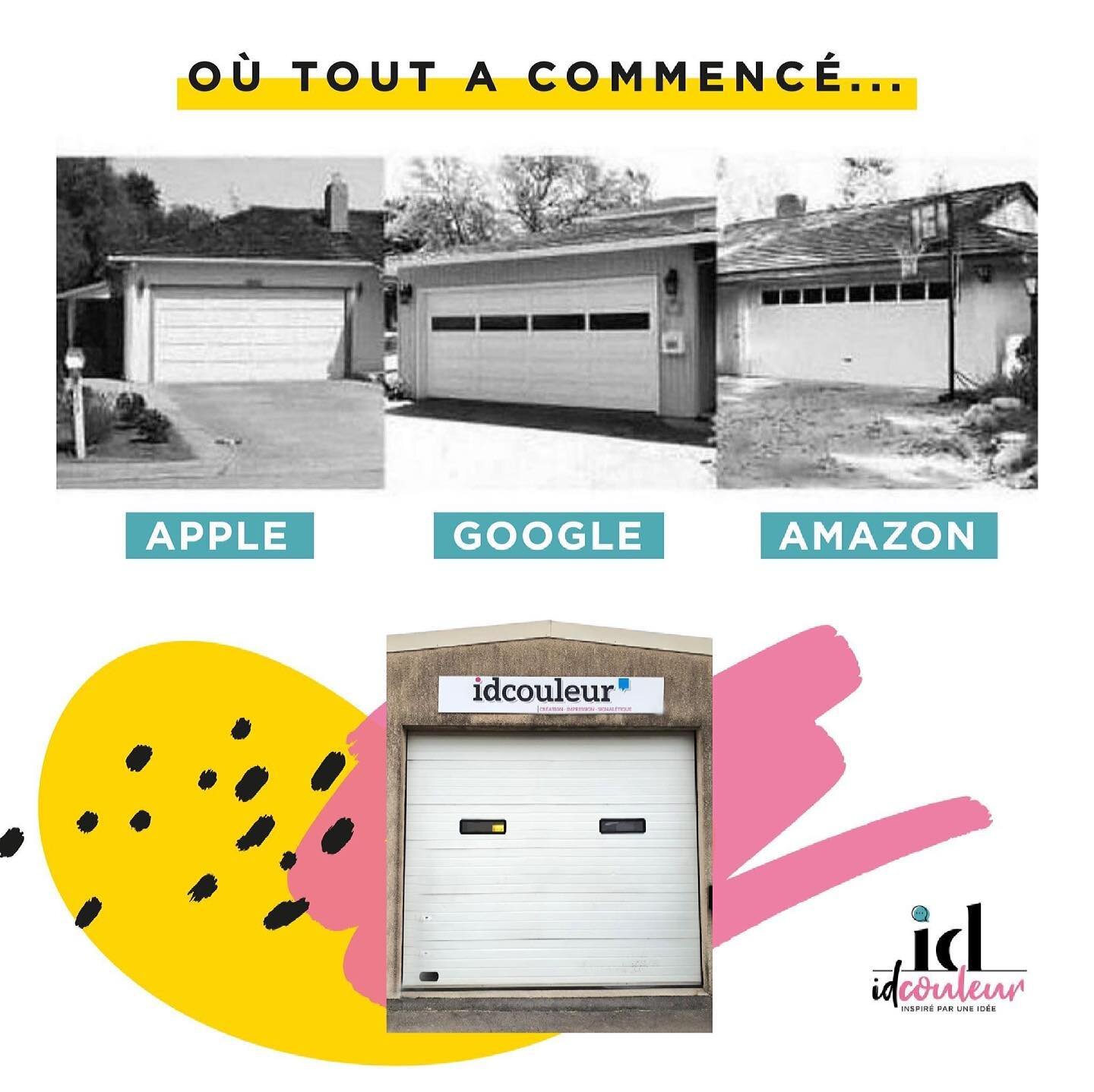 Il paraît qu'il vaut mieux avoir un garage... 🤷🏼&zwj;♂️😉
.
.
.
#idcouleur #agence #communication #creation #impression #design #graphic #garage #apple #google #amazon