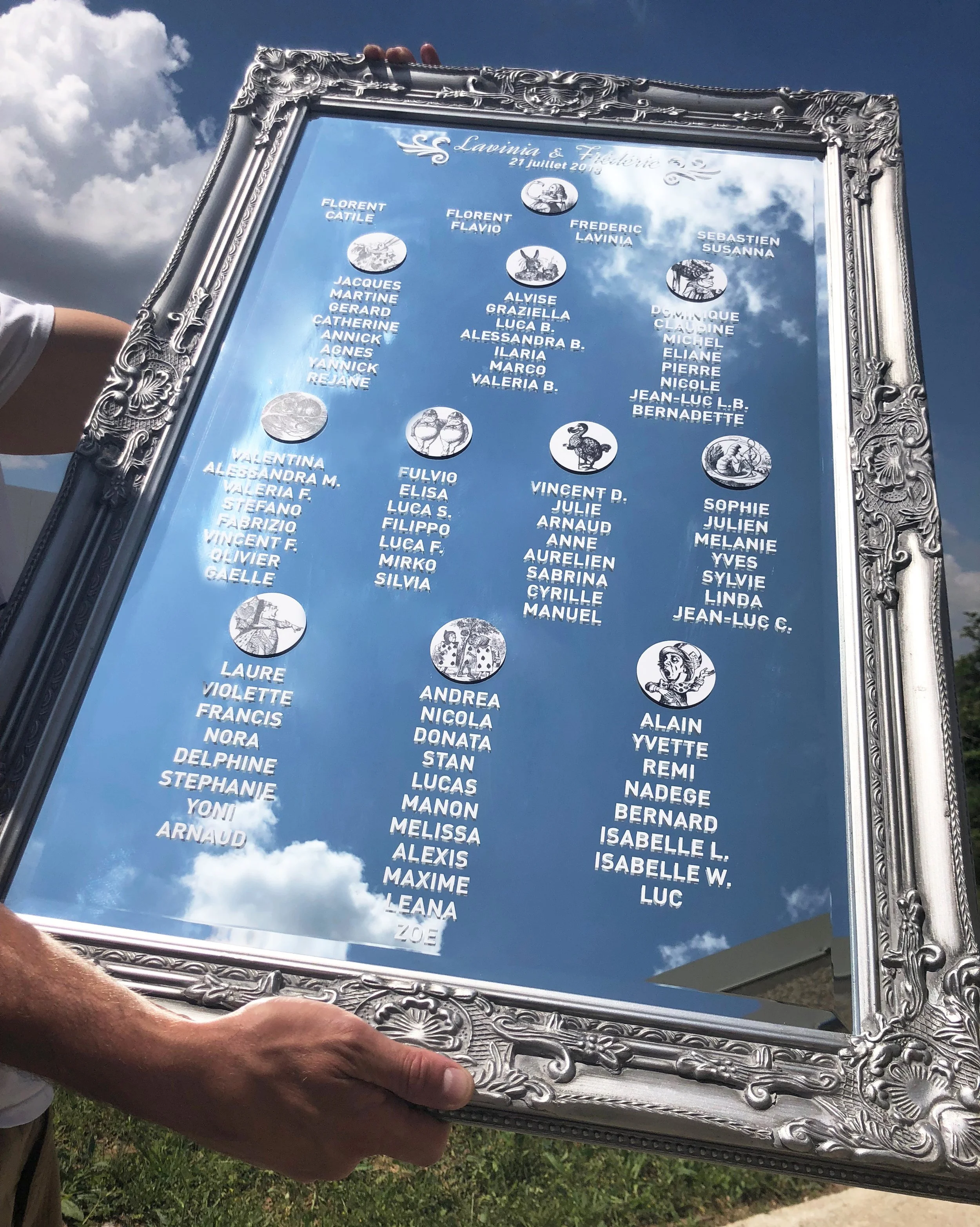 Plan de table miroir - Mariage