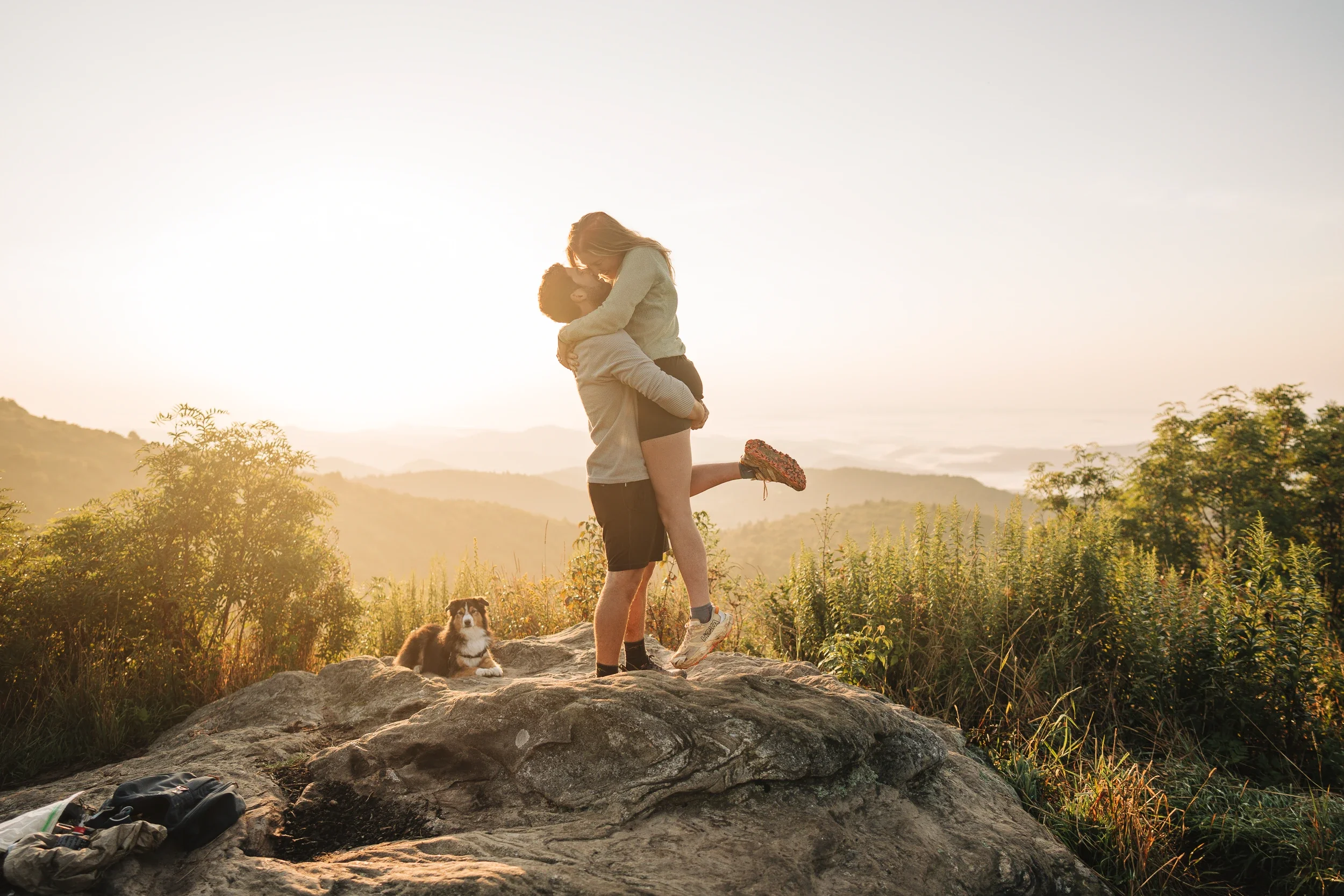 Ben + Julia’s Surprise Proposal on the Art Loeb Trail