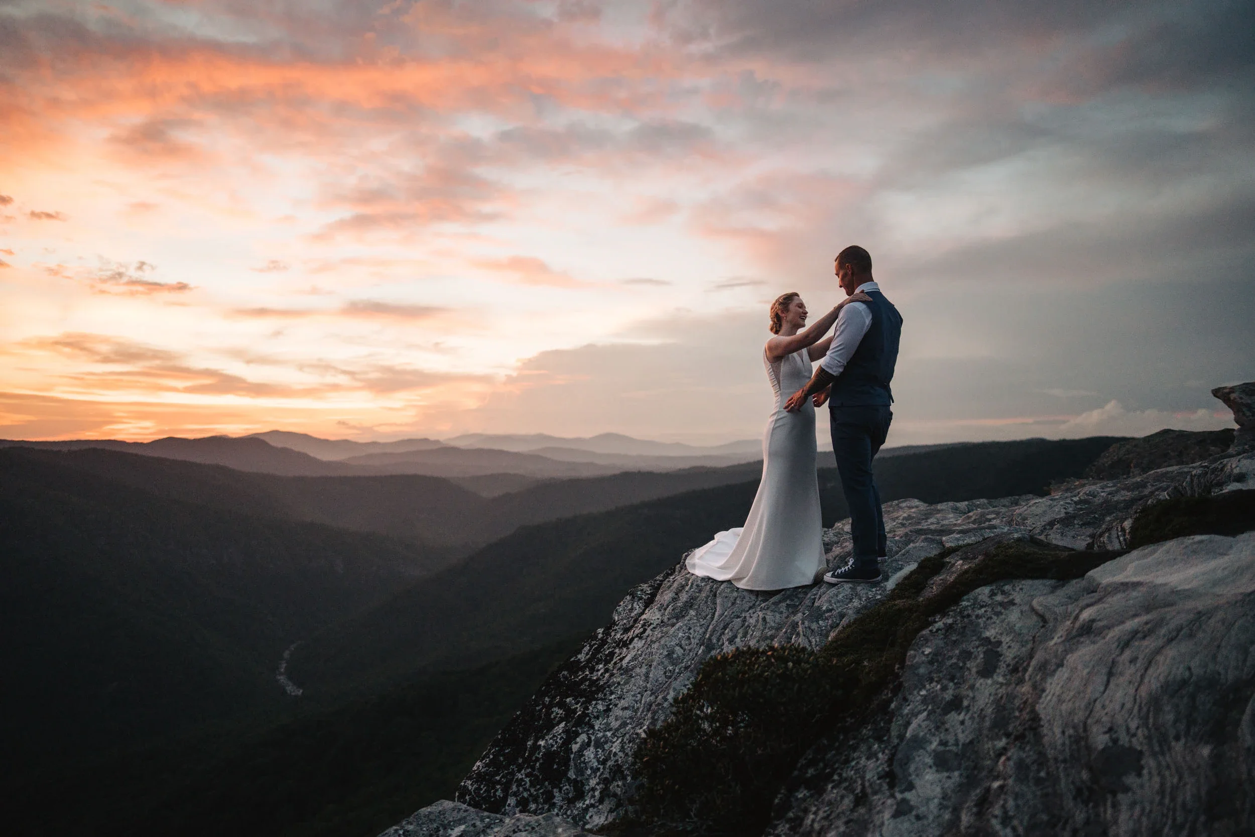 Emily + Kris’ Fonta Flora to Hawksbill Mountain Elopement