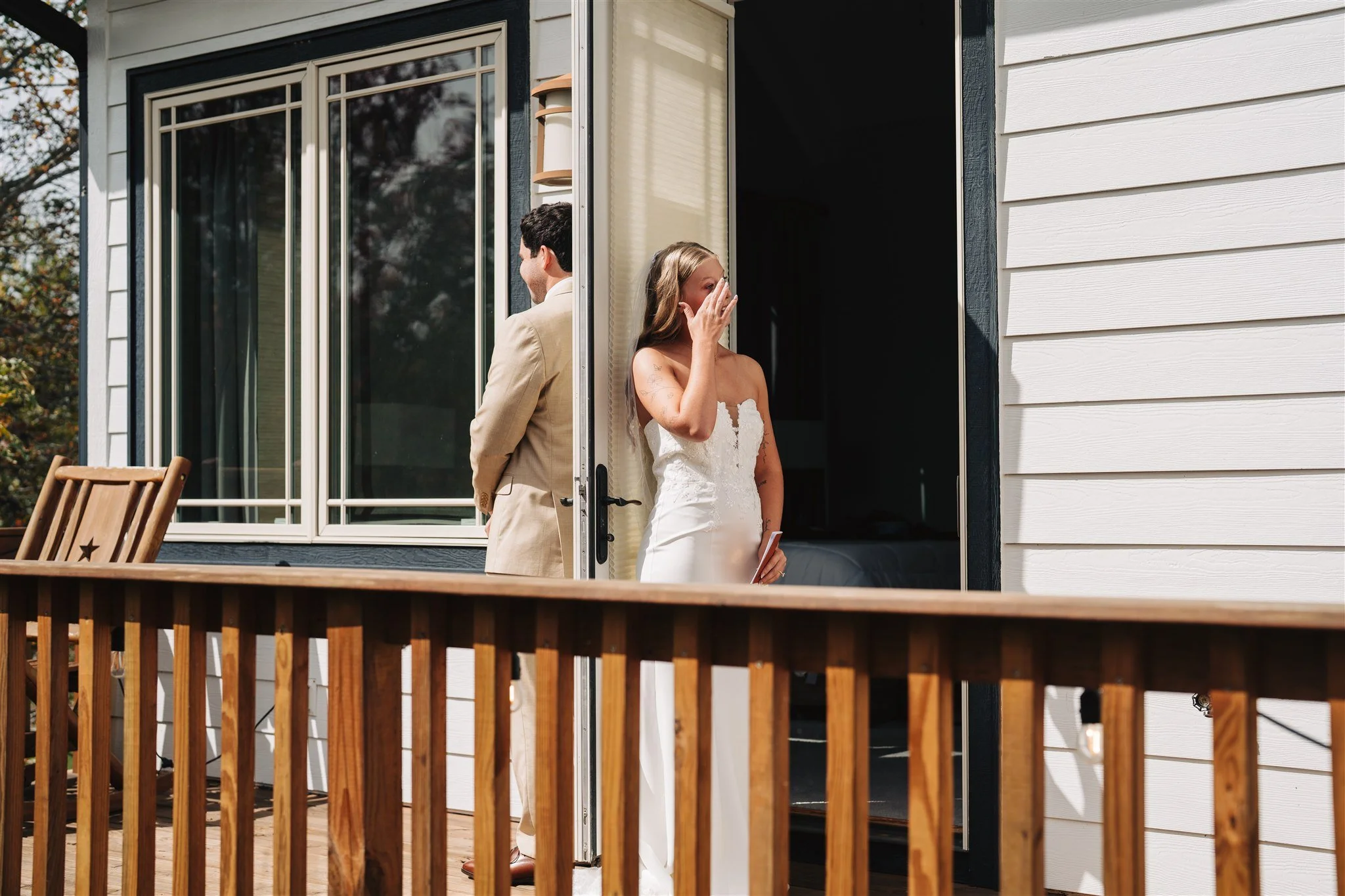 emotional-first-look-wedding-porch