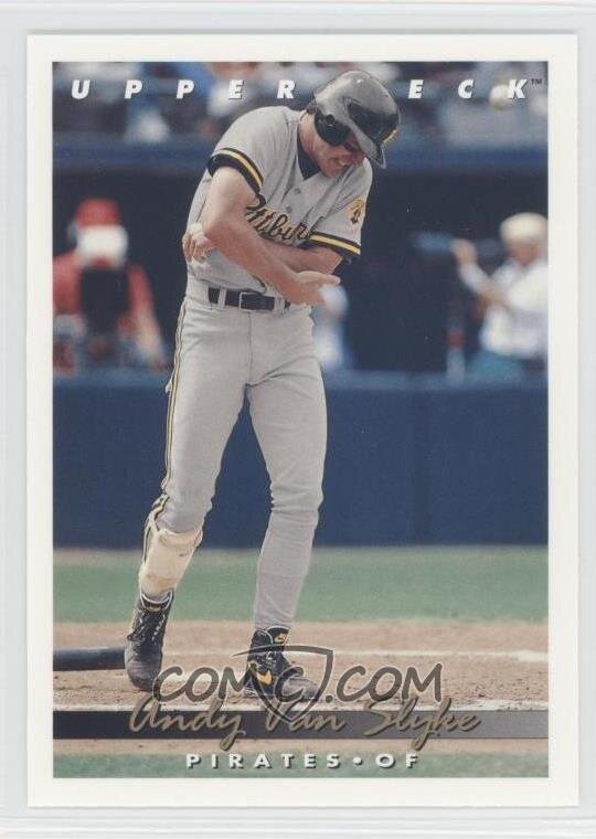 Andy Van Slyke autographed baseball card (Pittsburgh Pirates) 1993 Topps  Stadium Club #394