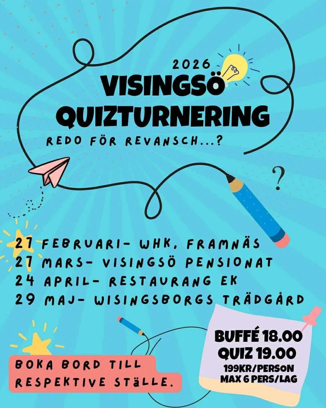 Visingsö Quizturnering Visingsö Pensionat