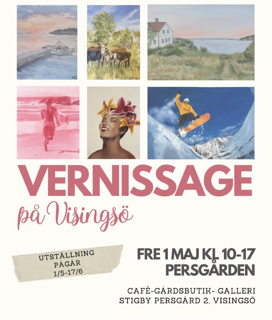 Vernissage & Konstutställning Persgården Visingsö 